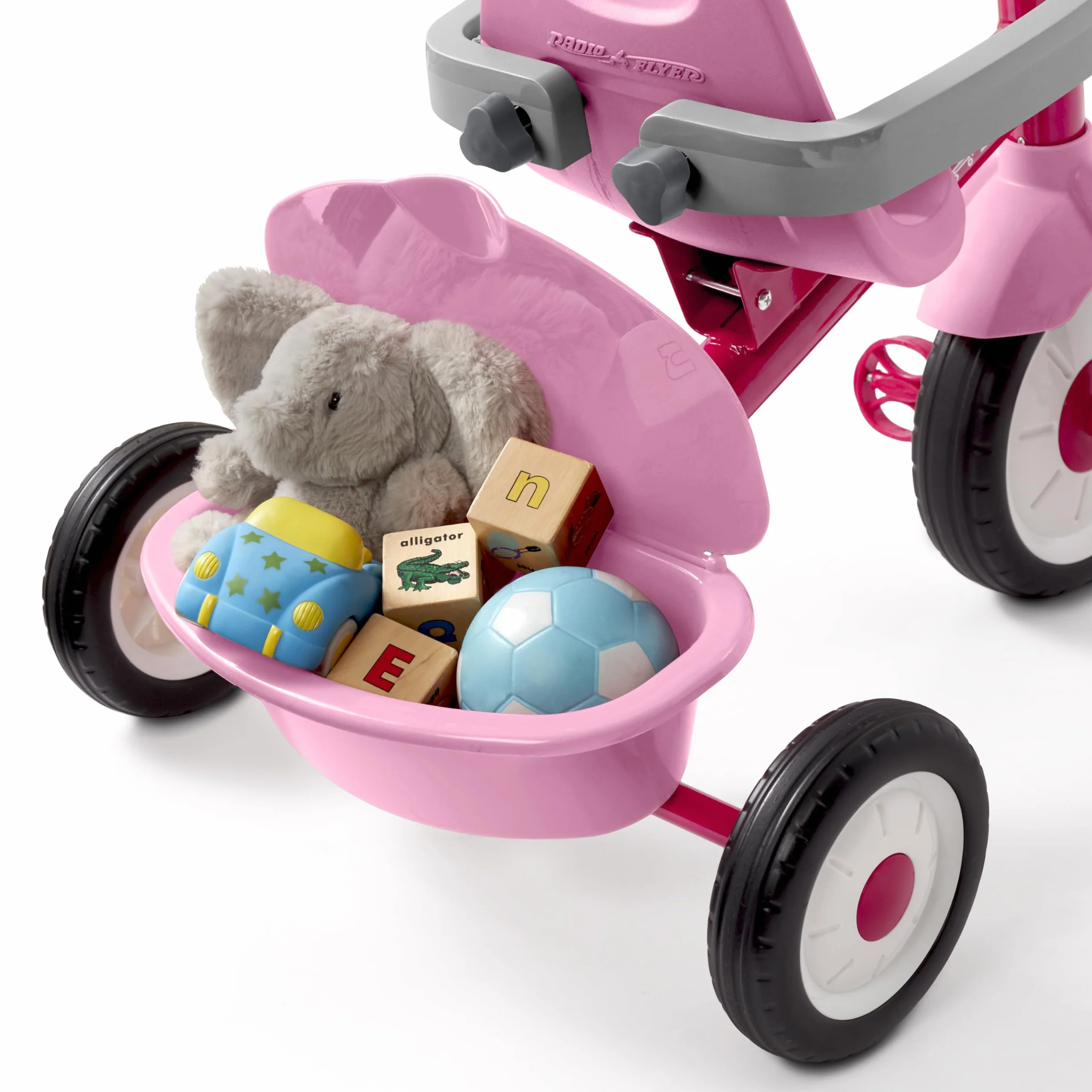 Radio Flyer triciclo-passeggino 3 in 1, rosa, per bambini da 1,5 a 5 anni