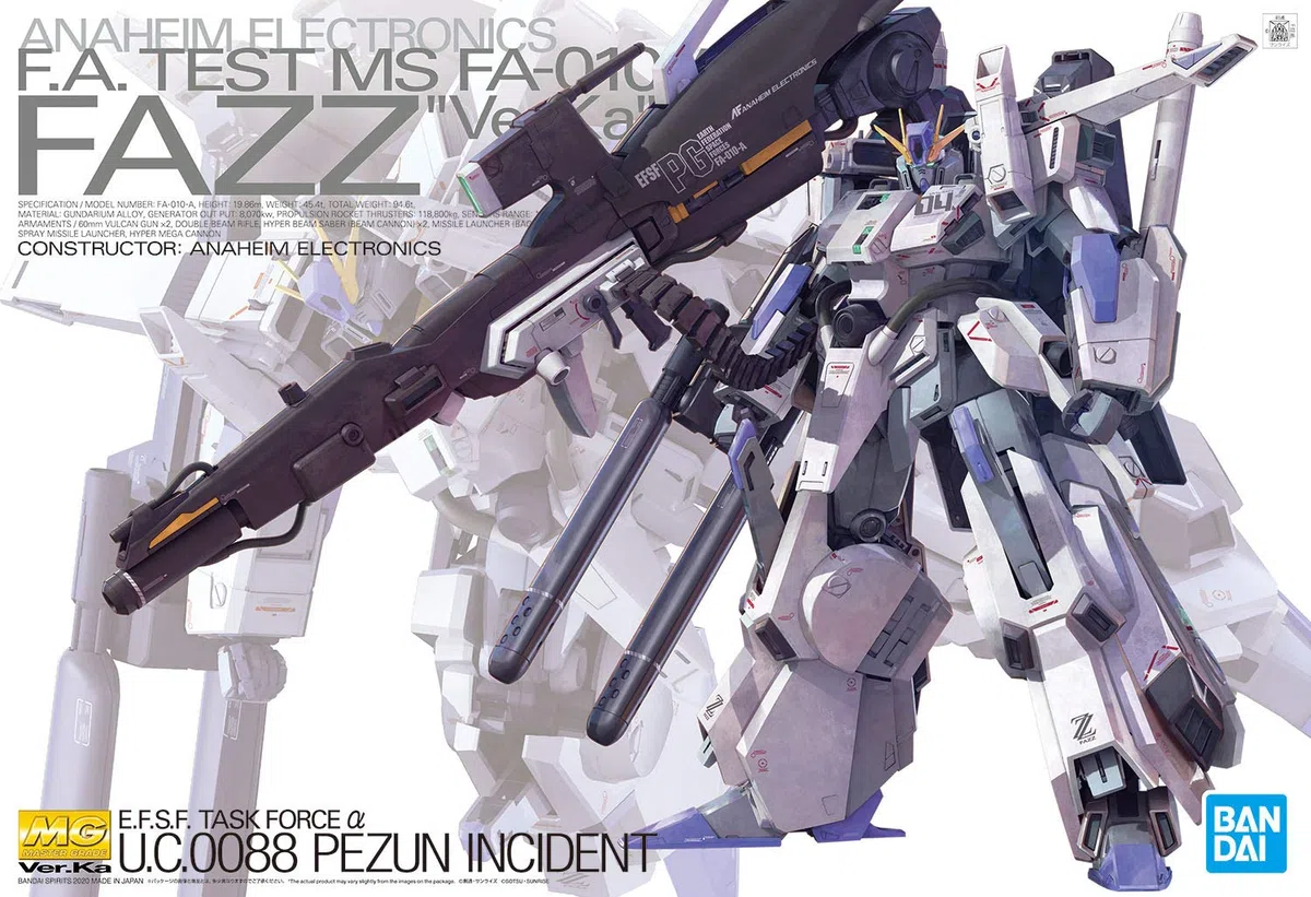 Bandai - Maquette Gundam - Fazz Ver.KA Gunpla MG 1/100 18cm - 4573102588807