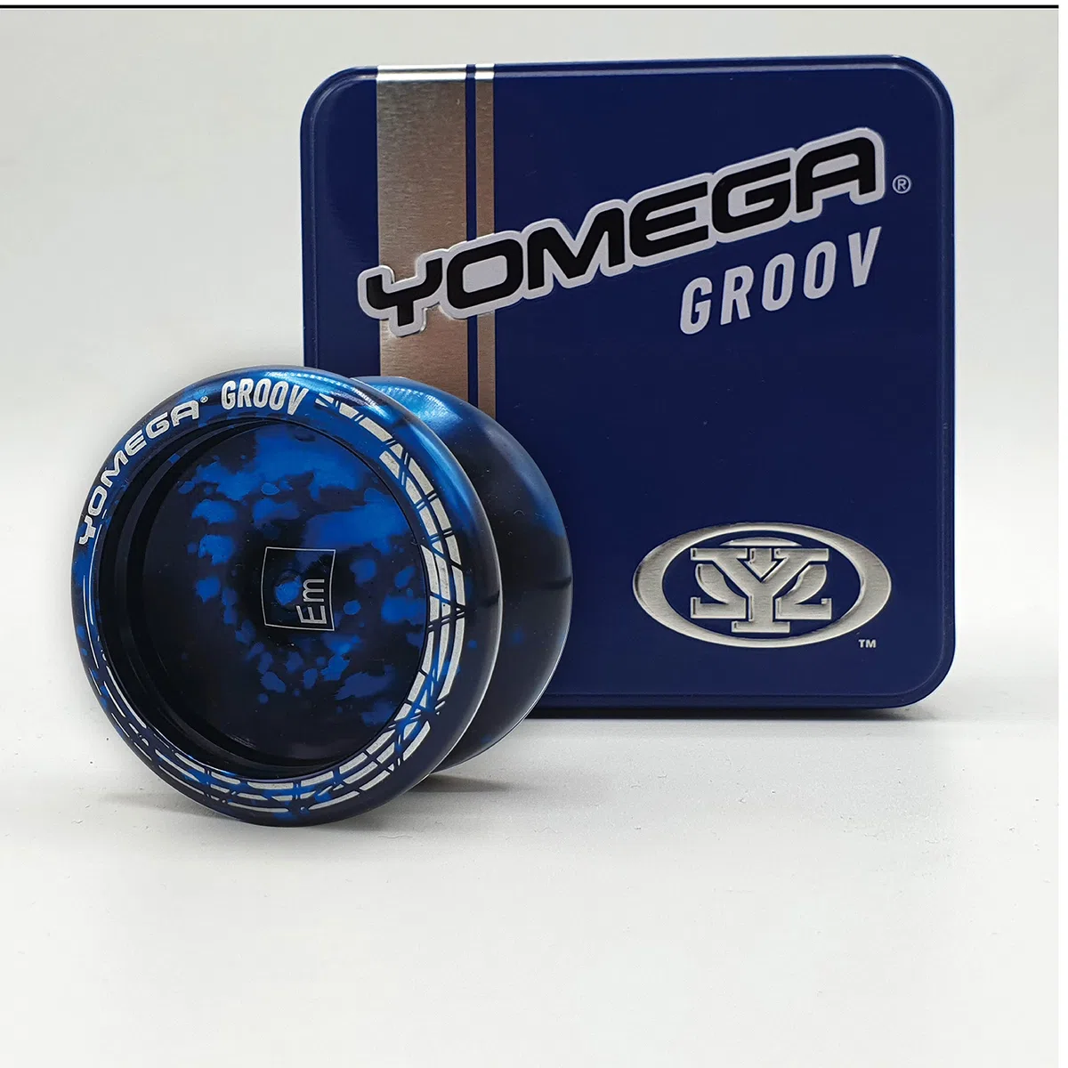 Yomega Groov Pro Level Aluminum Yoyo for Advance Players Round Shape C Size Ball Bearing Adjustable Responsive Non-Responsive Play Black Blue