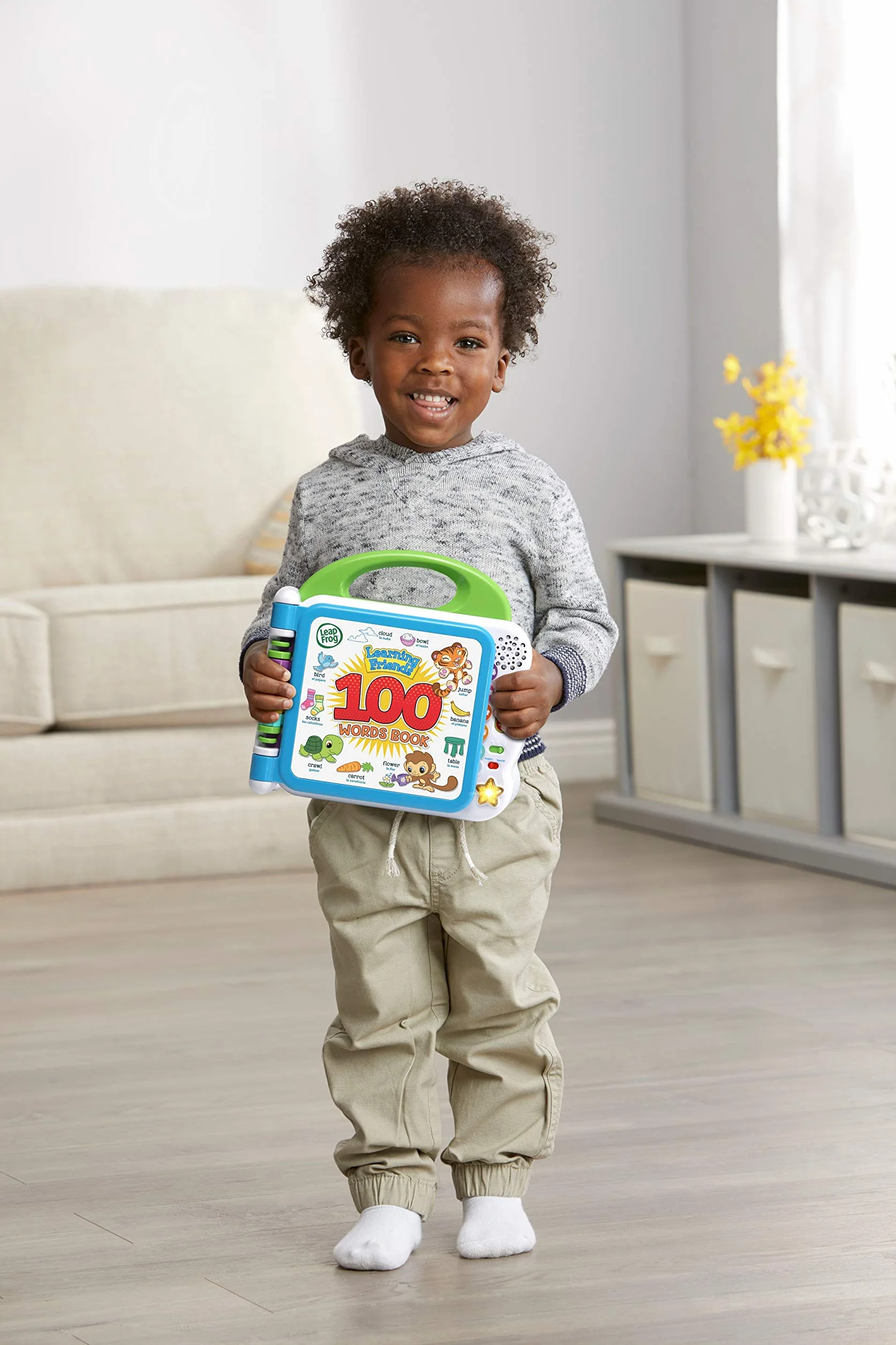 Leapfrog Learning Friends - Libro per bambini con 100 parole, giocattolo educativo e interattivo bilingue | Libro per bambini e bambine di 1, 2, 3, 4+ anni, versione inglese