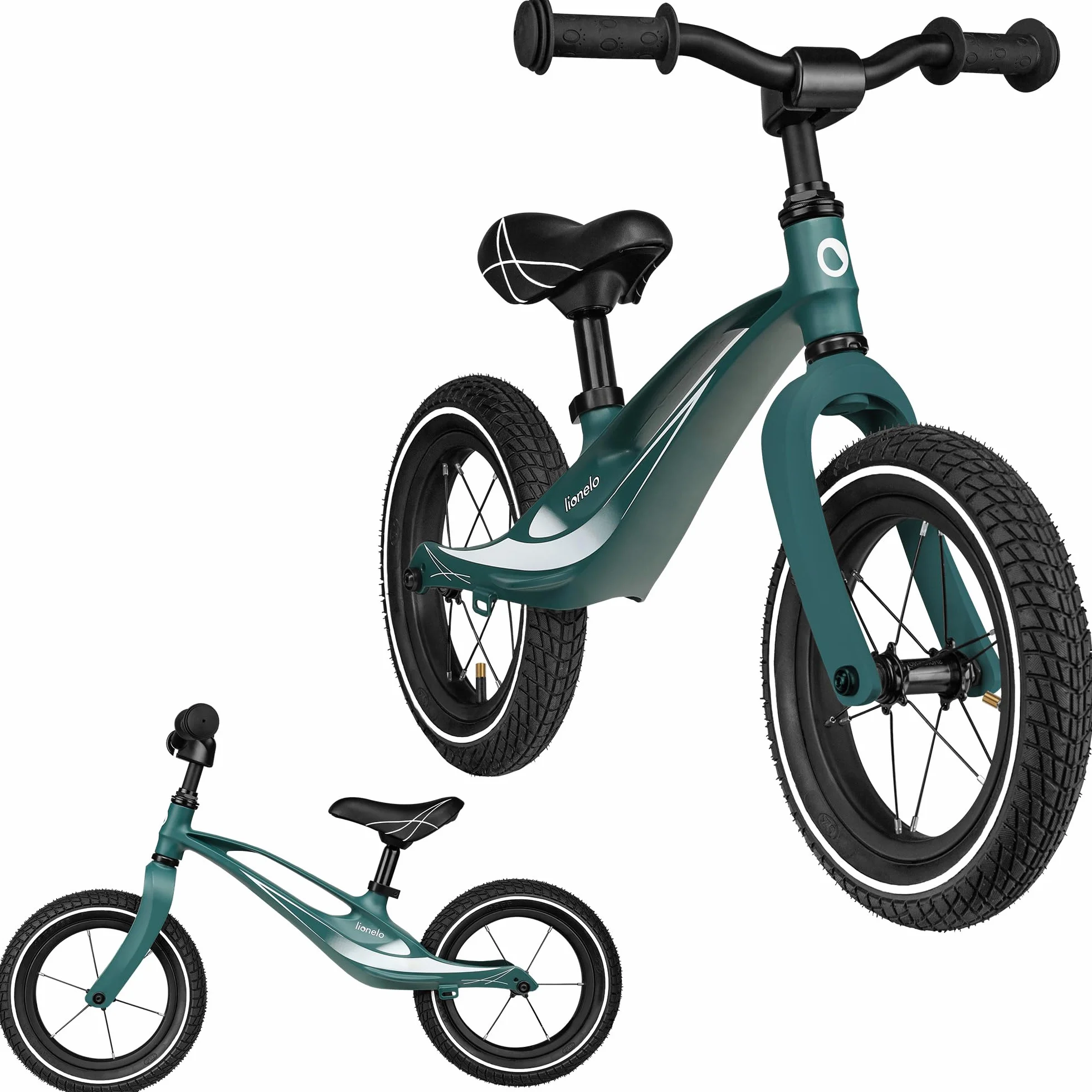 lionelo Bart Bici senza pedali per bambini da 2 anni a 30kg Ultraleggero 3kg e Resistente Telaio in magnesio resistenza ai danni Ruote da 12'' Manubrio e sella regolabili Poggiapiedi