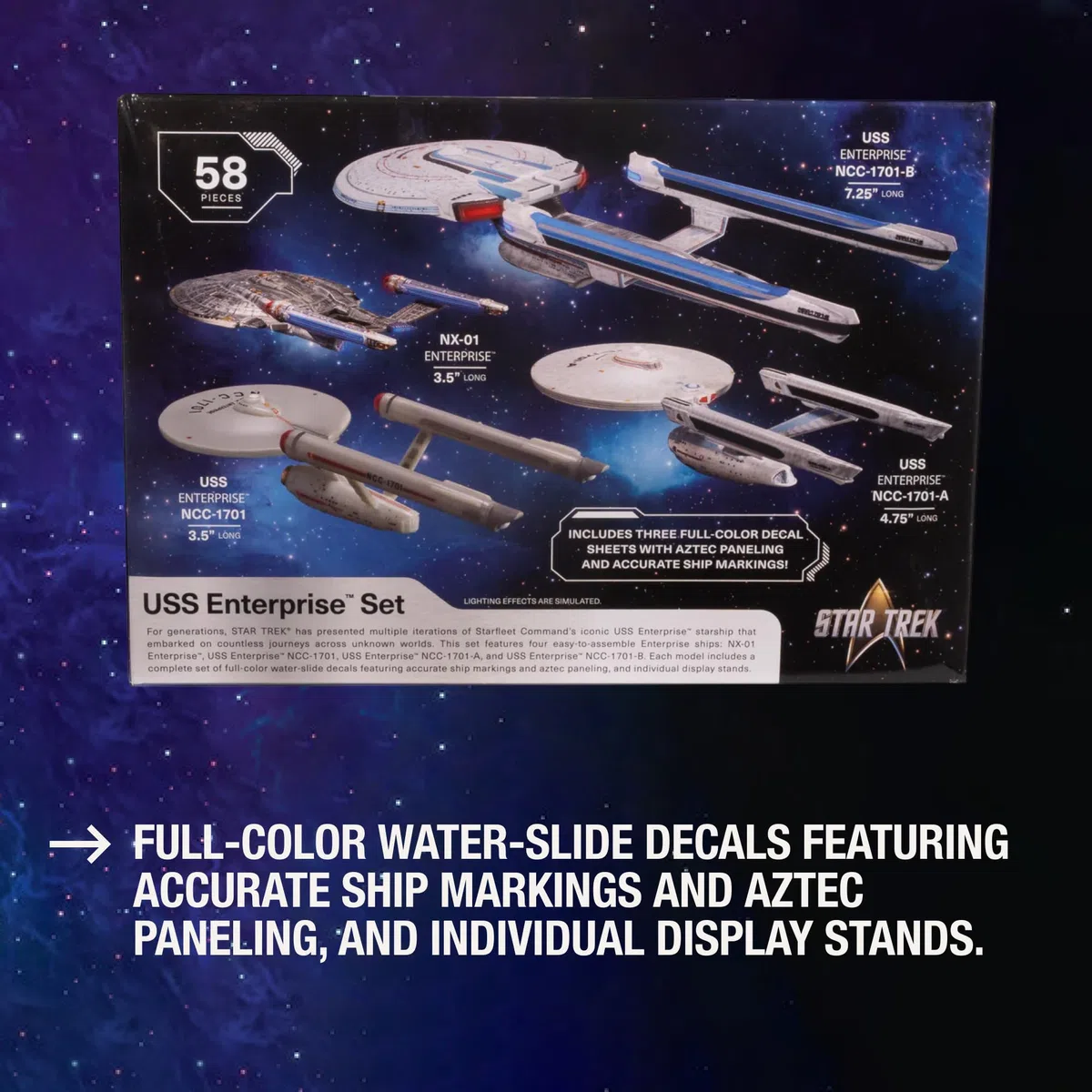 AMT Star Trek U.S.S. Enterprise Four Ship Set - Modellino in scala 1:2500