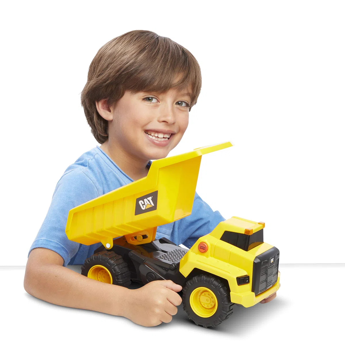 Camion Giocattolo Power Haulers Cat Construction 29,2 cm con Luci e Suoni Realistici, Tecnologia Motion Drive