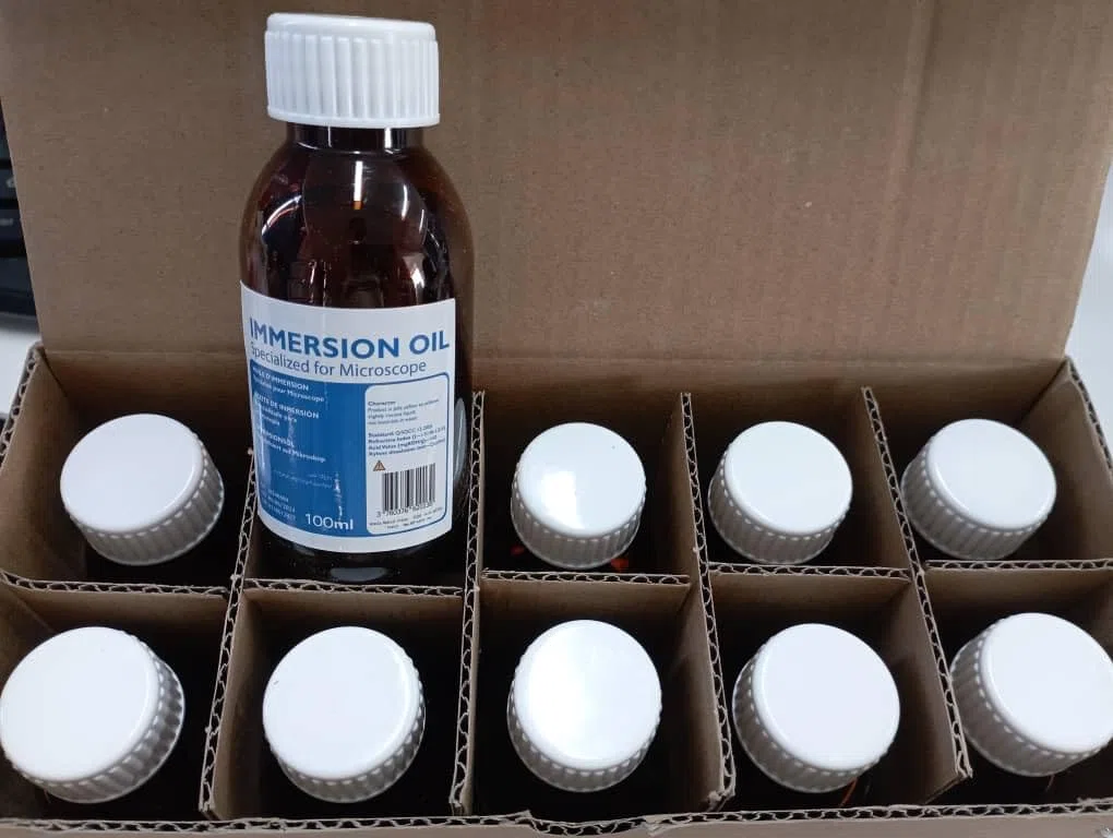 RMY - Olio IMMERSIONE per Microscopio 100 ML - Compatibile con tutte le marche e i tipi di microscopi - Olio universale di alta qualità