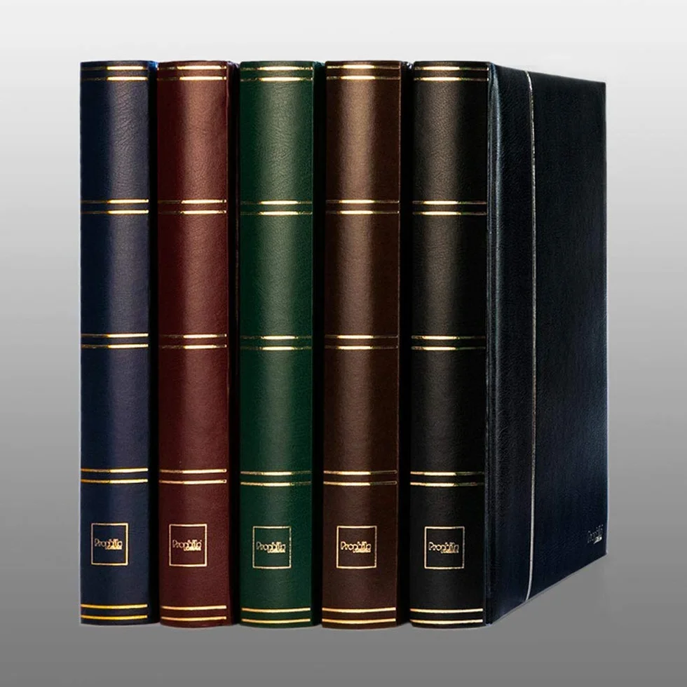 Prophila Leuchtturm classificatori 60 pagina pagine nere, blu colori