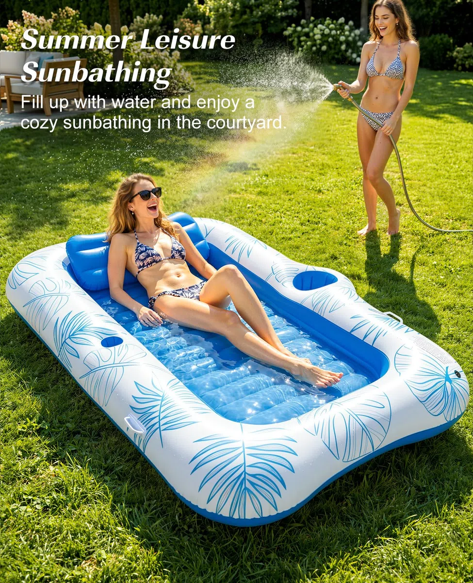 HeySplash Galleggiante Gonfiabile per Piscina, Lettino Materassino Design Coda di Pesce