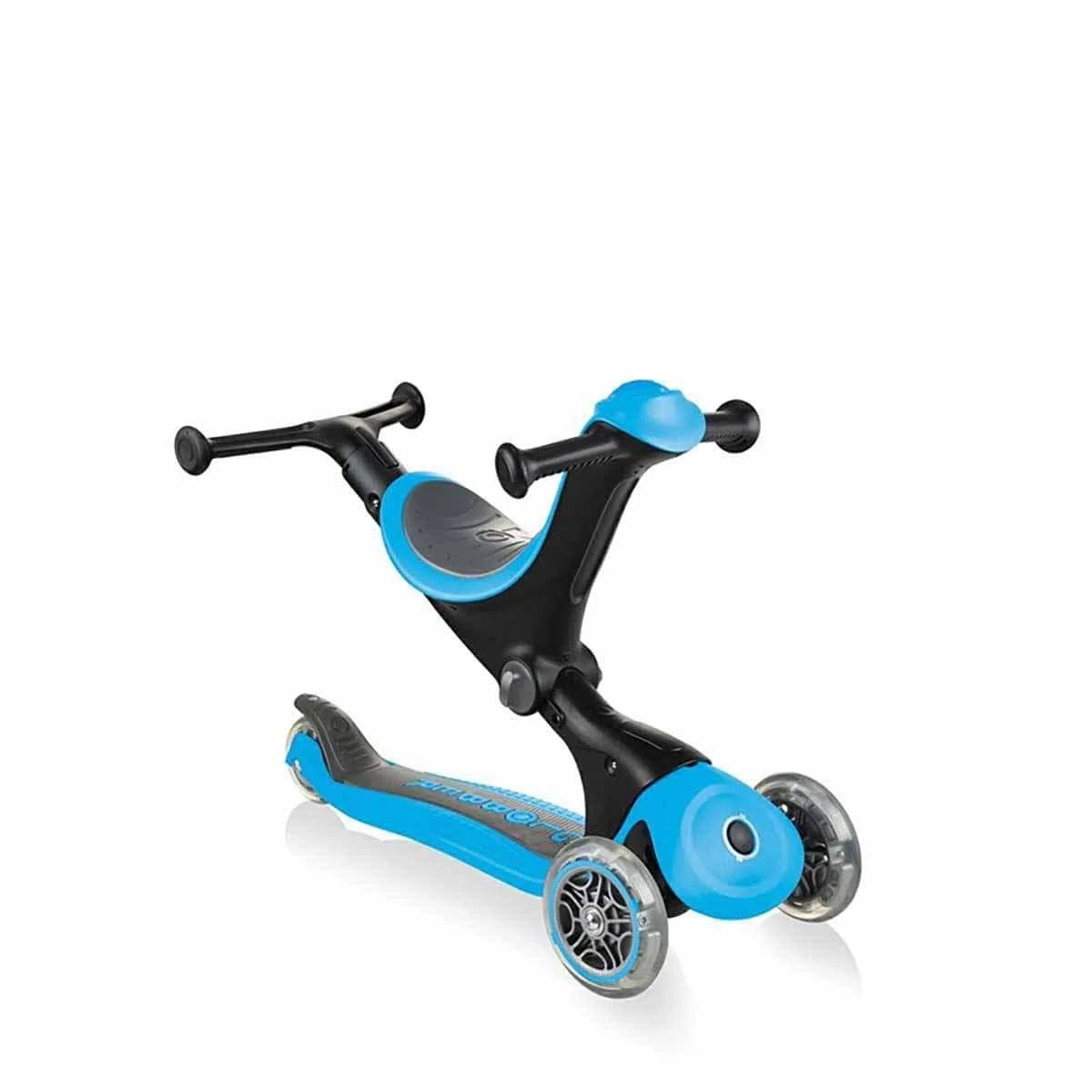 Globber Monopattino evolutivo 3 Ruote Modello Go Up Deluxe Pieghevole, scalabile Gioventù Unisex