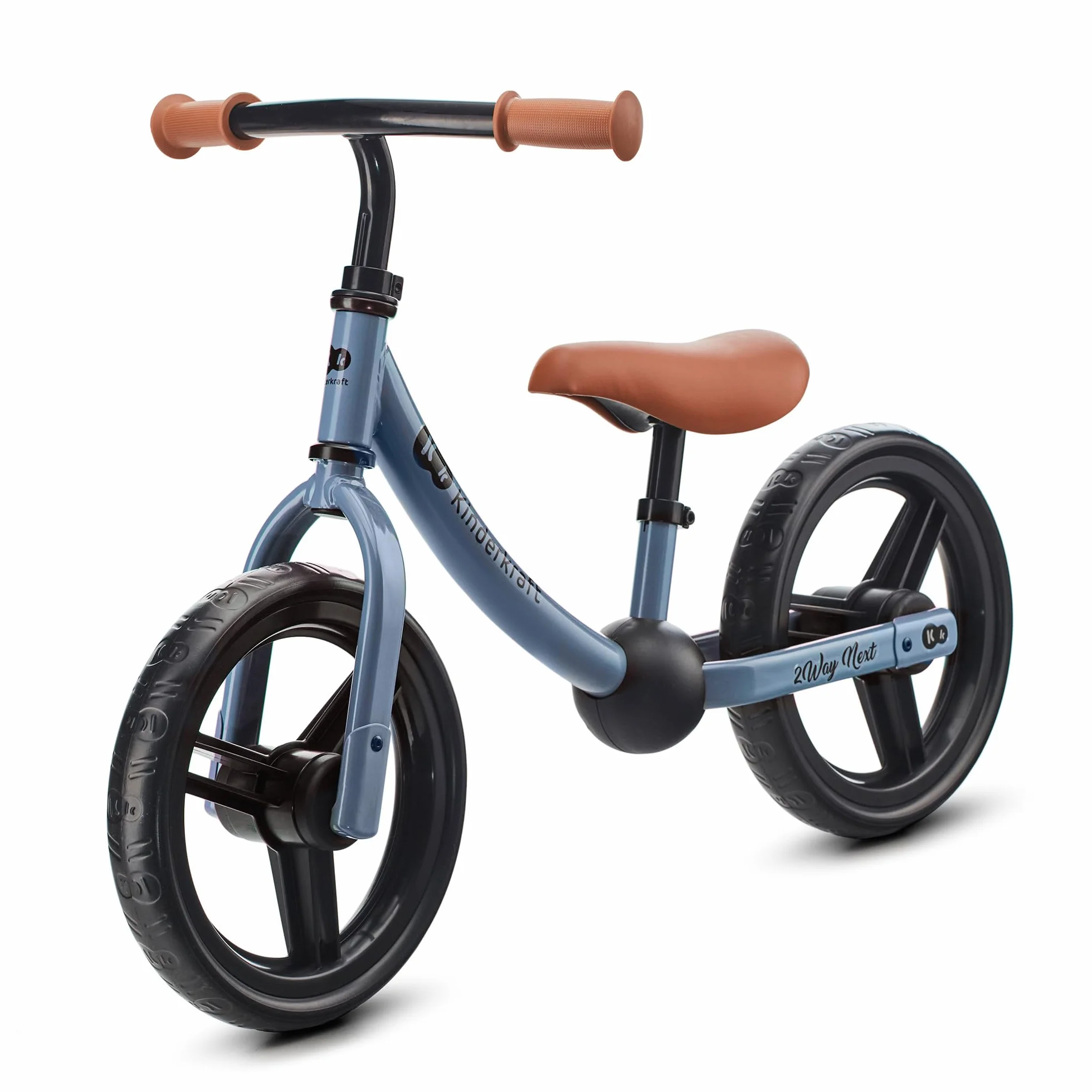 kk Kinderkraft 2WAY NEXT Bicicletta bambini 2-5 anni, Bici senza pedali, 12 polici ruote, Design sportivo, Regolazione della sella, Bloccasterzo, Montaggio facile, Struttura leggera, Blu