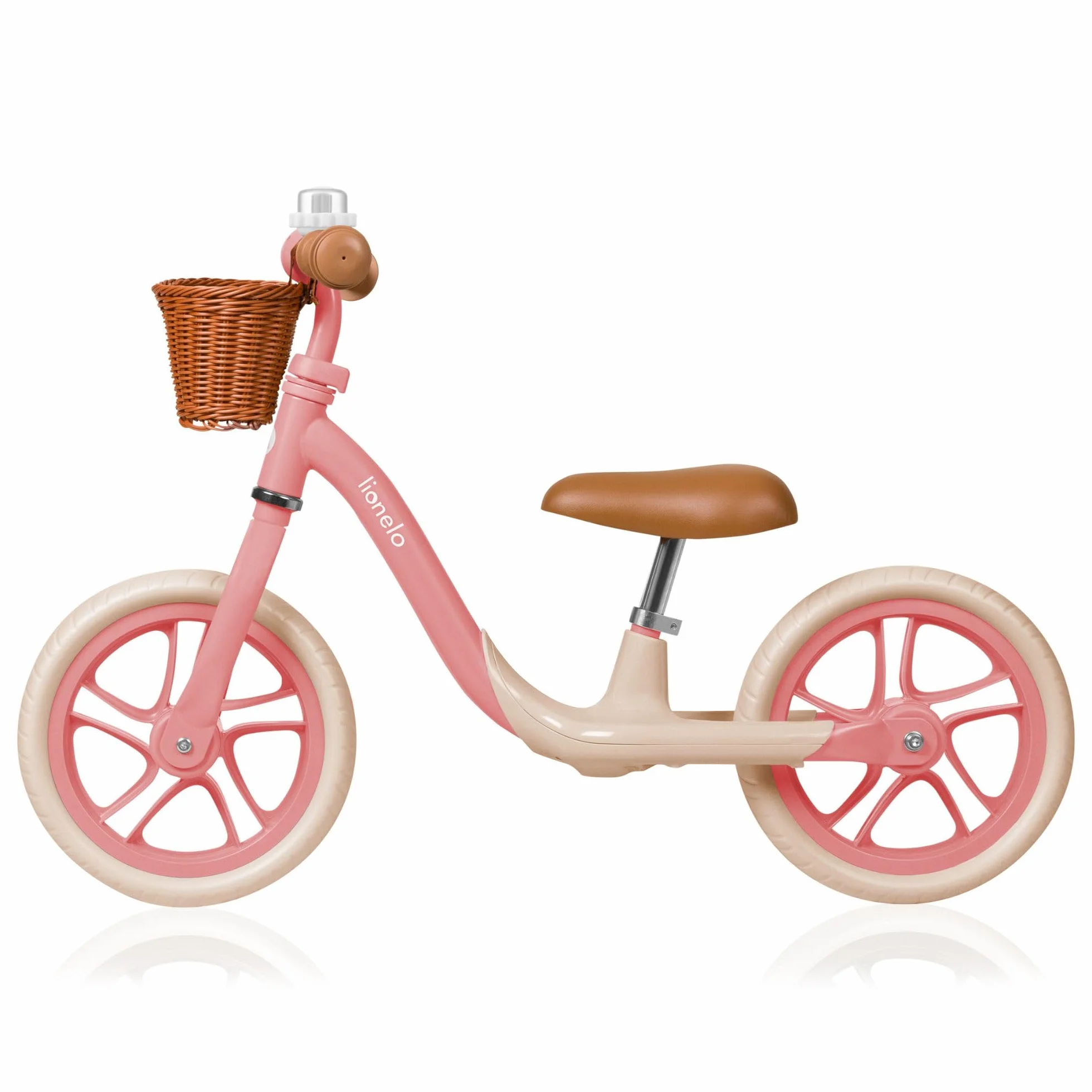 lionelo Alex Bici senza pedali per bambini da 3 anni fino 30kg Resistente e leggera solo 3kg Ruote in schiuma EVA 30cm Manubrio e sella regolabili Blocco dello sterzo Poggiapiedi Cestino