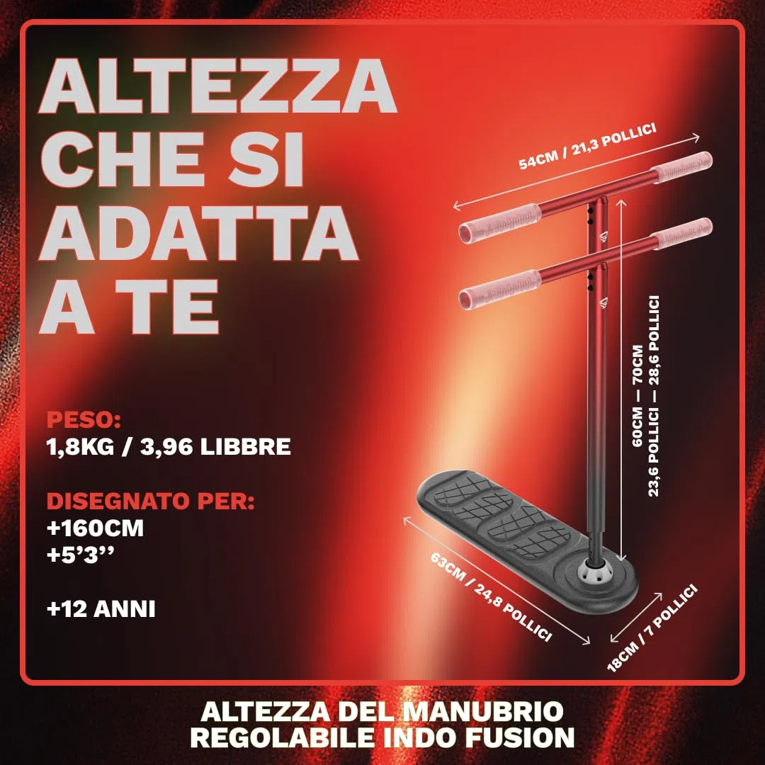 Monopattino acrobatico The Indo Trick Scooter per ragazzi, bambini e adulti