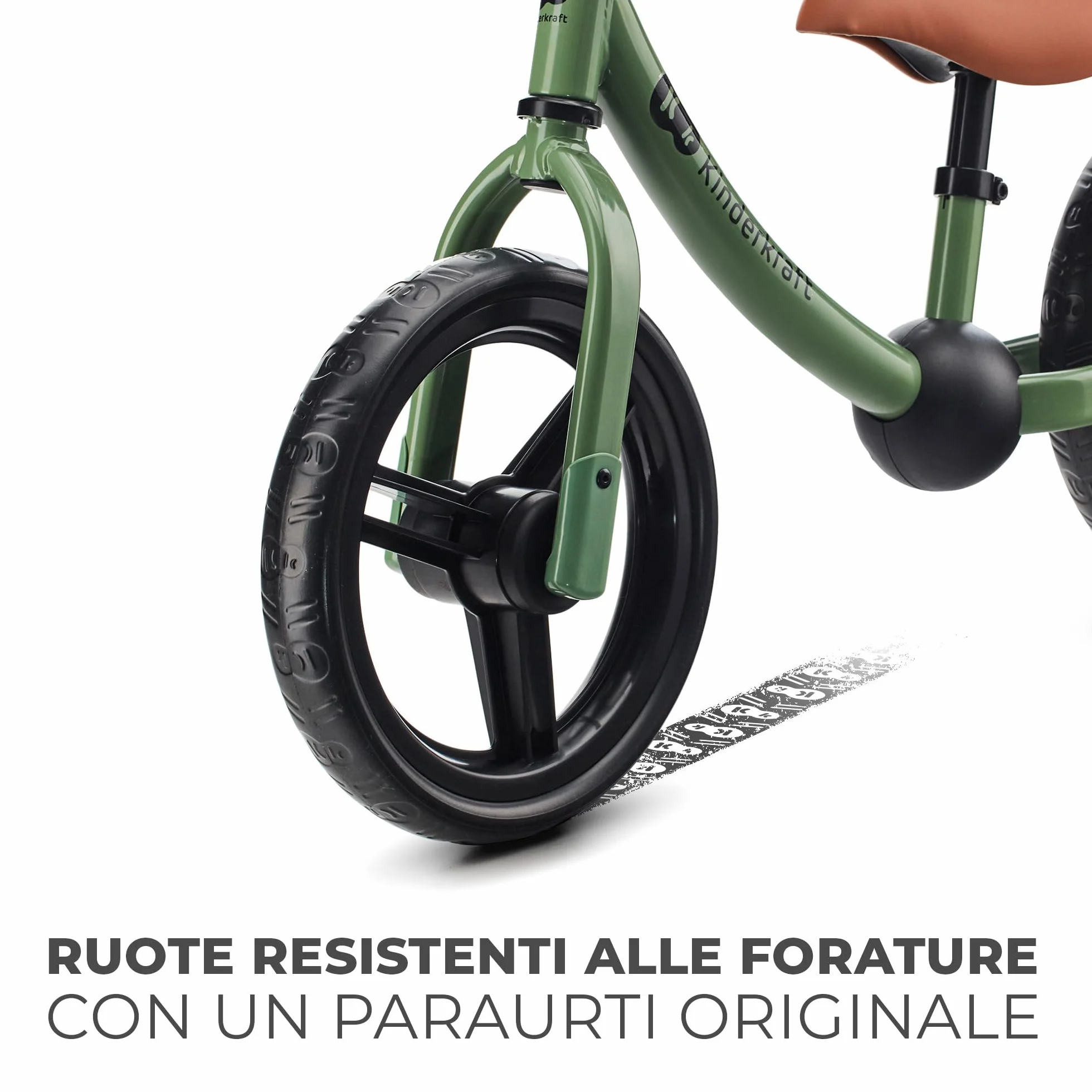 kk Kinderkraft 2WAY NEXT Bicicletta bambini 2-5 anni, Bici senza pedali, 12 polici ruote, Design sportivo, Regolazione della sella, Bloccasterzo, Montaggio facile, Struttura leggera, Verde