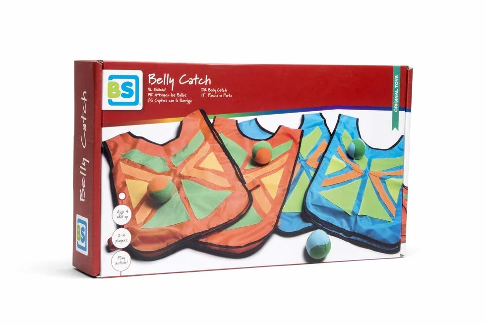 BS Toys Belly Catch – Divertente gioco di cattura colori colorati – gioco per bambini dai 3 anni in su