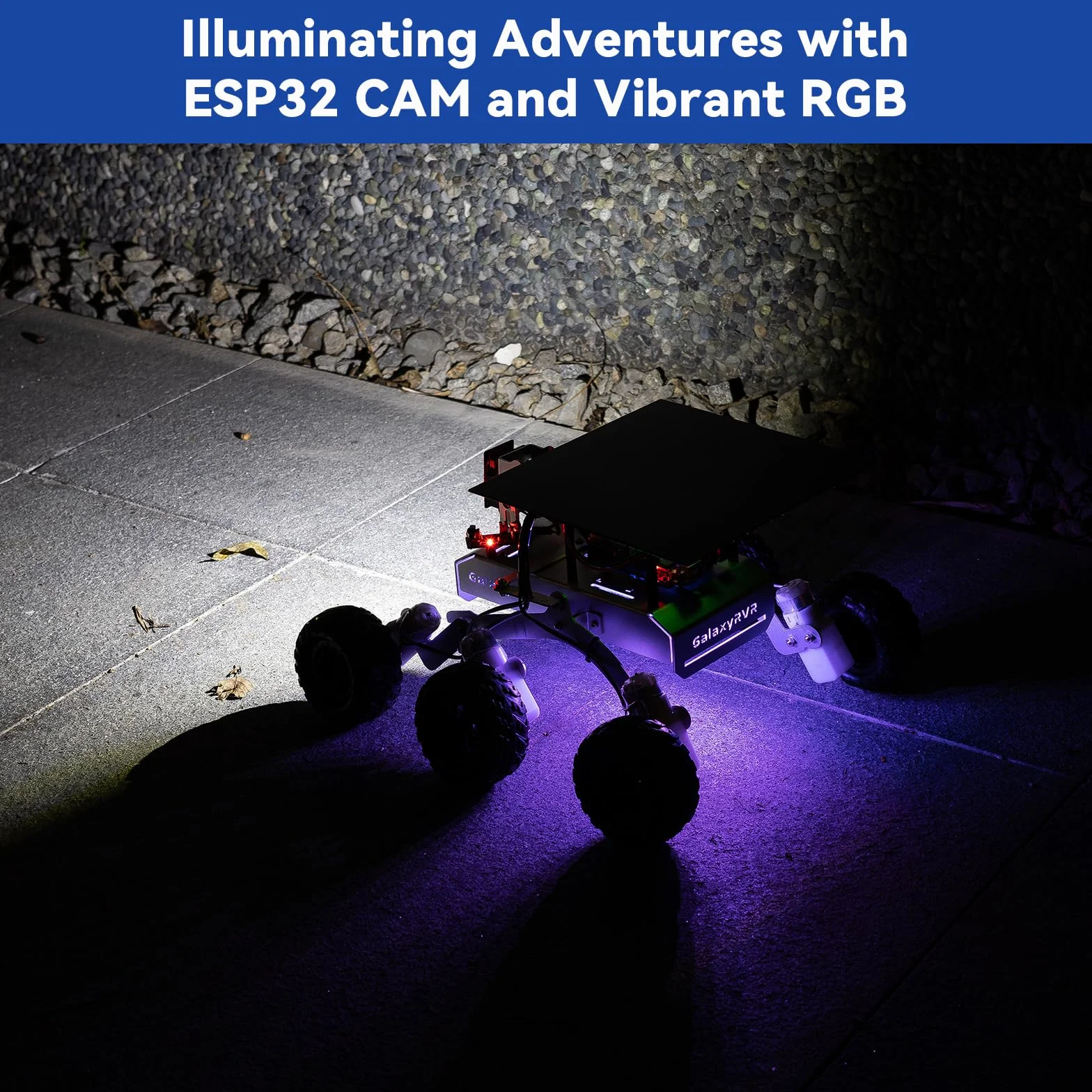 SunFounder GalaxyRVR Mars Rover STEM Kit per Arduino, compatibile con Uno R3, sospensione Rocker-Bogie, Scratch, C, fotocamera, FPV, batteria ricaricabile, per studenti, educatori, ingegneri