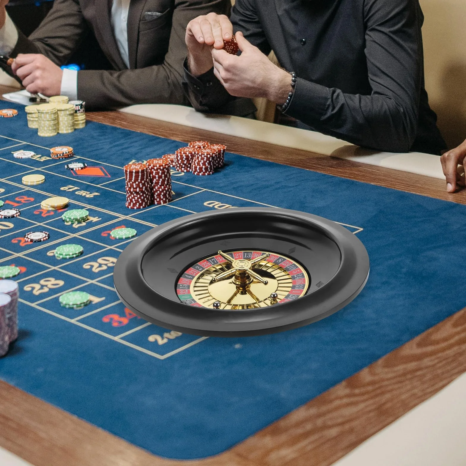 Ruota della roulette da Poker da 10 pollici - Roulette Russa in Plastica Rotante per Giochi di Festa Europea, Vassoio da Gioco, Accessorio
