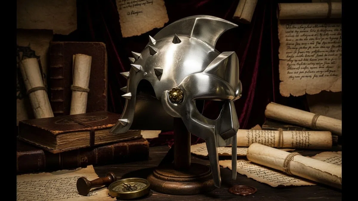 Gladiator Maximus Helmet with Liner Larp Role-Play Fancy-Dress