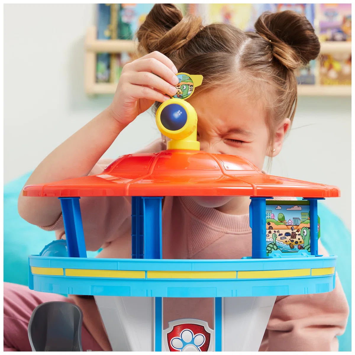 Paw Patrol, Quartier Generale, con Lanciatore per Veicoli, 2 Personaggi, Veicolo della Polizia di Chase e Accessori, Giocattolo per Bambini e Bambine, 3+ Anni