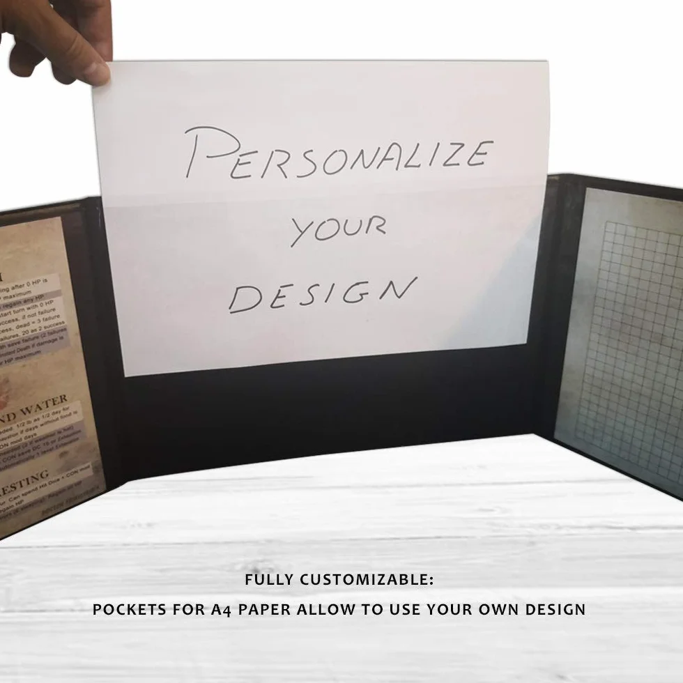 Summoning Dungeon Master Screen | Schermo Versatile, Personalizzabile, Dry-Erase per Giochi di Ruolo