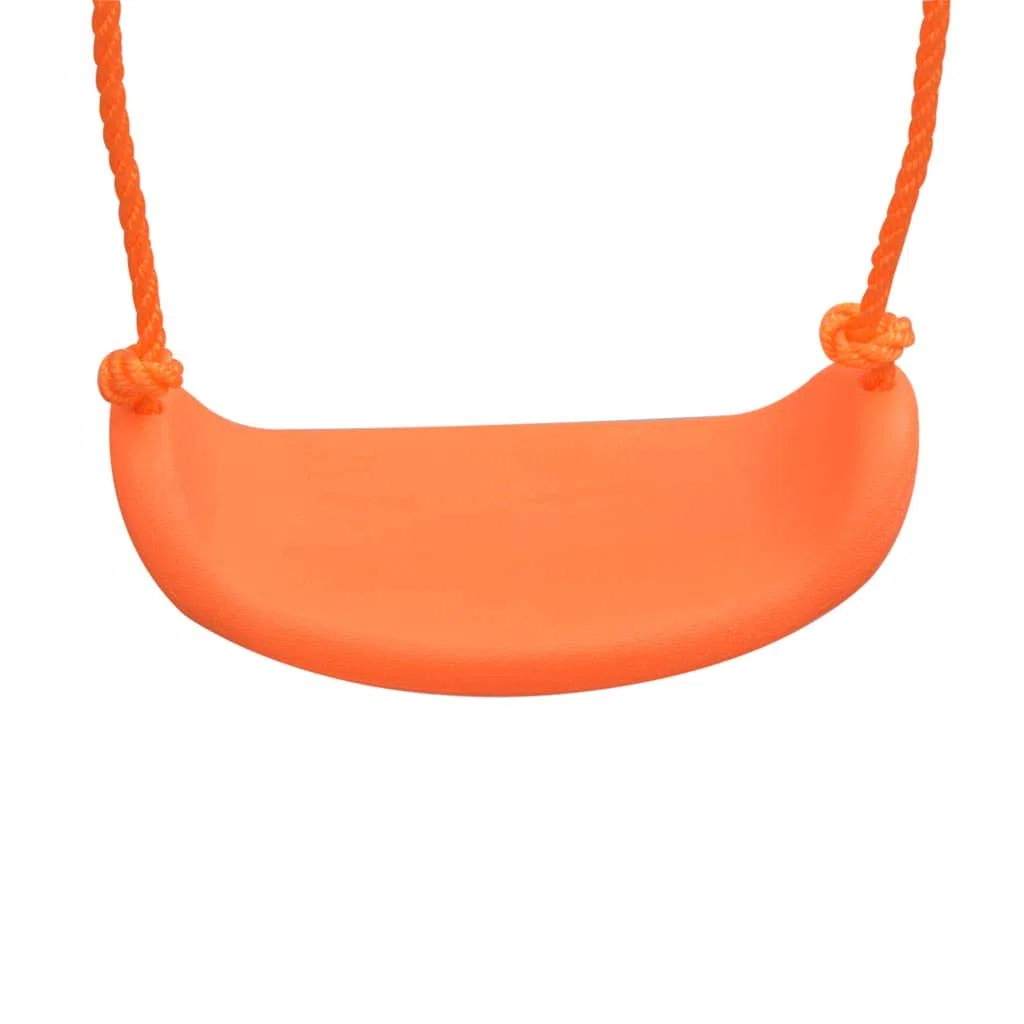 vidaXL Set Altalene con Scivolo 3 Sedili Arancione Giostra all'Aperto Dondolo