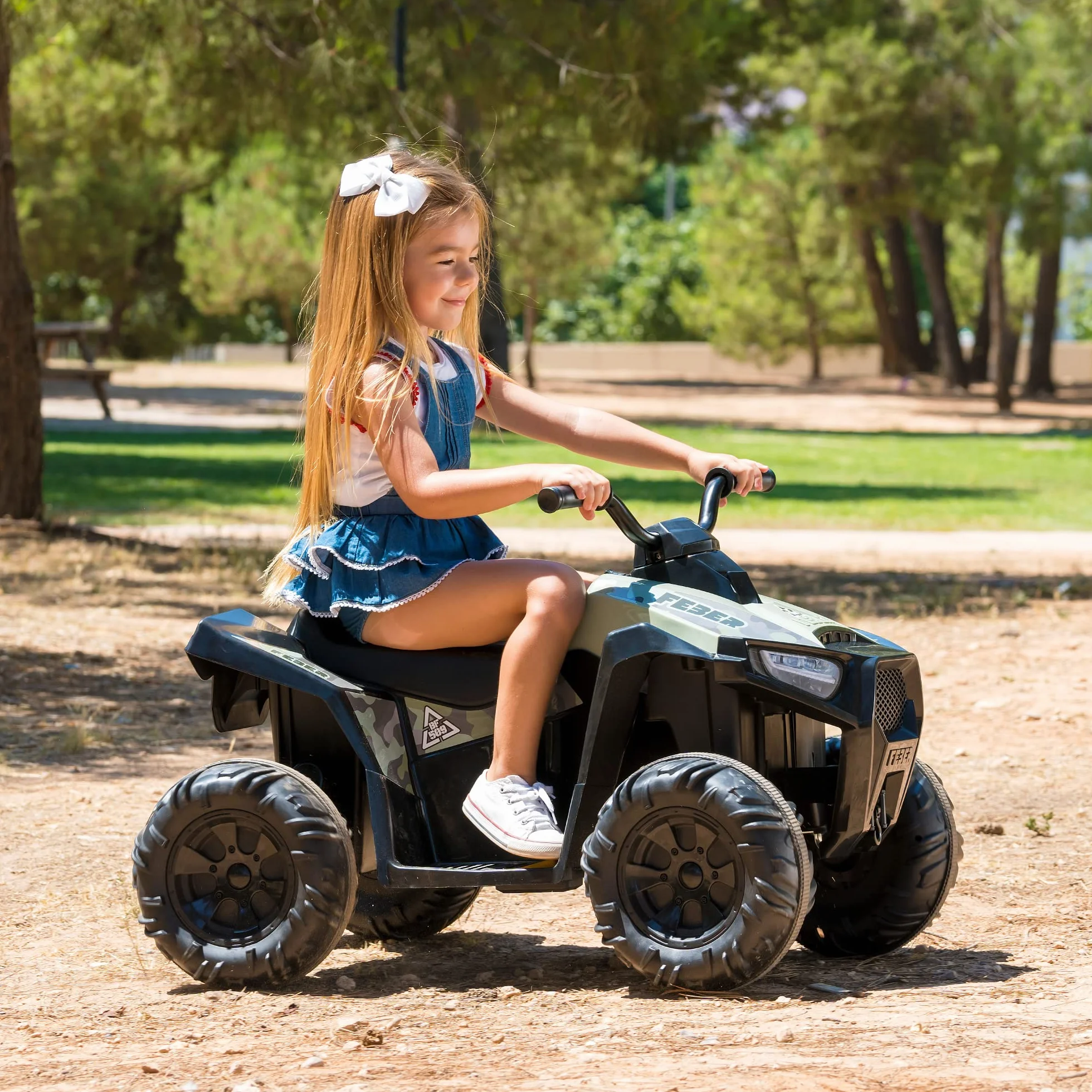 FEBER Quad Boxer 12V samochód elektryczny z ru 5 km/h dla dzieci od 3 lat