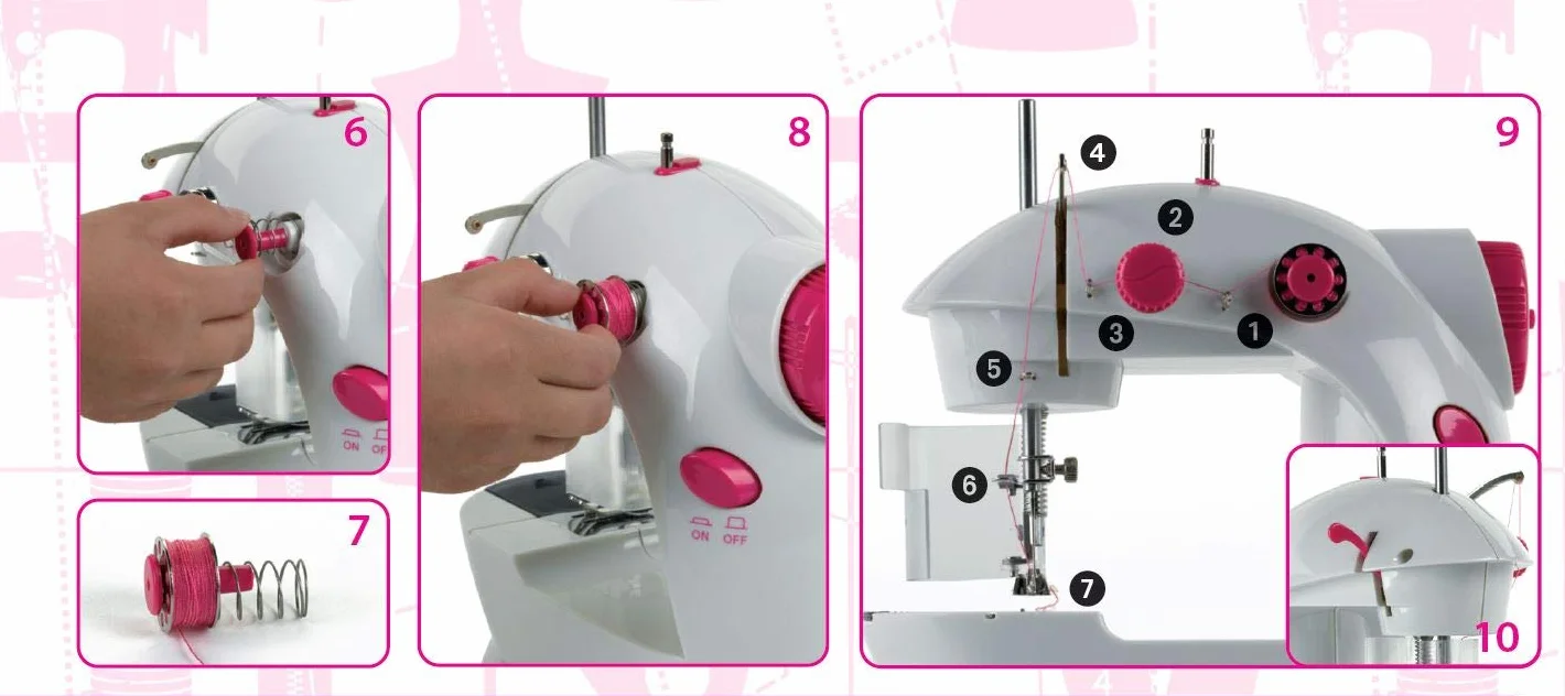 Theo Klein 7901 Macchina da cucire per bambini Fashion Passion, Con pedale, 2 livelli di velocità e tanti accessori, Giocattolo per bambini a partire dagli 8 anni di età