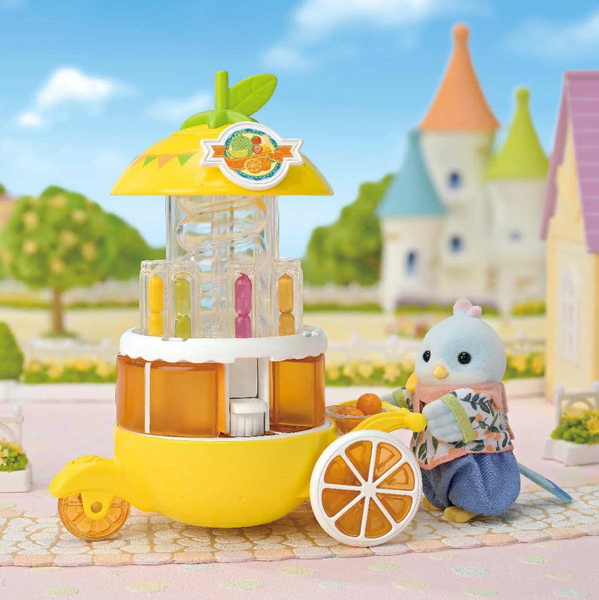 Sylvanian Families - 5861 Uccelli Agrumi– Chiosco di Succhi - Set Gioco Bambole