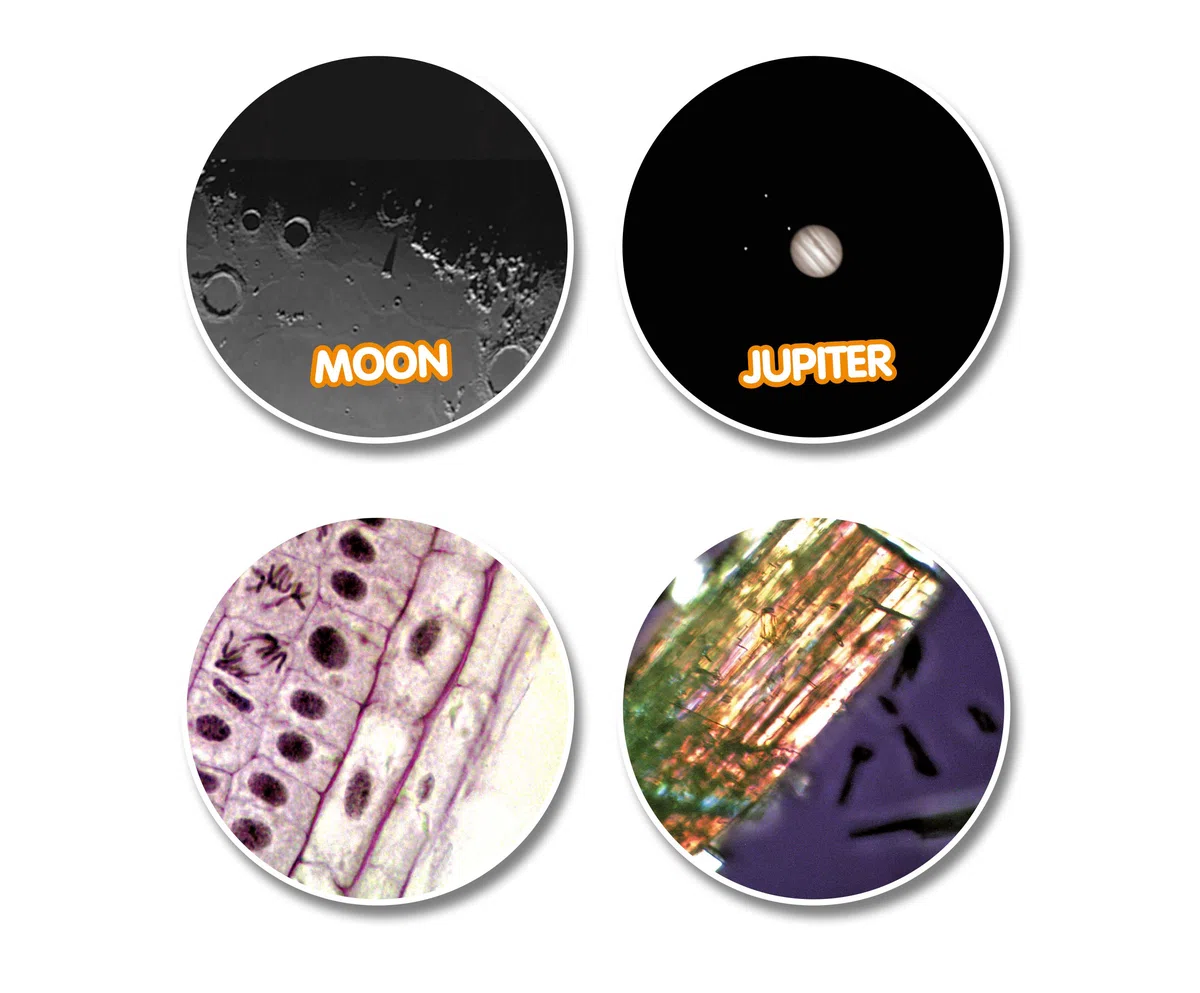 National Geographic Set telescopico e microscopio per bambini e principianti con numerosi accessori