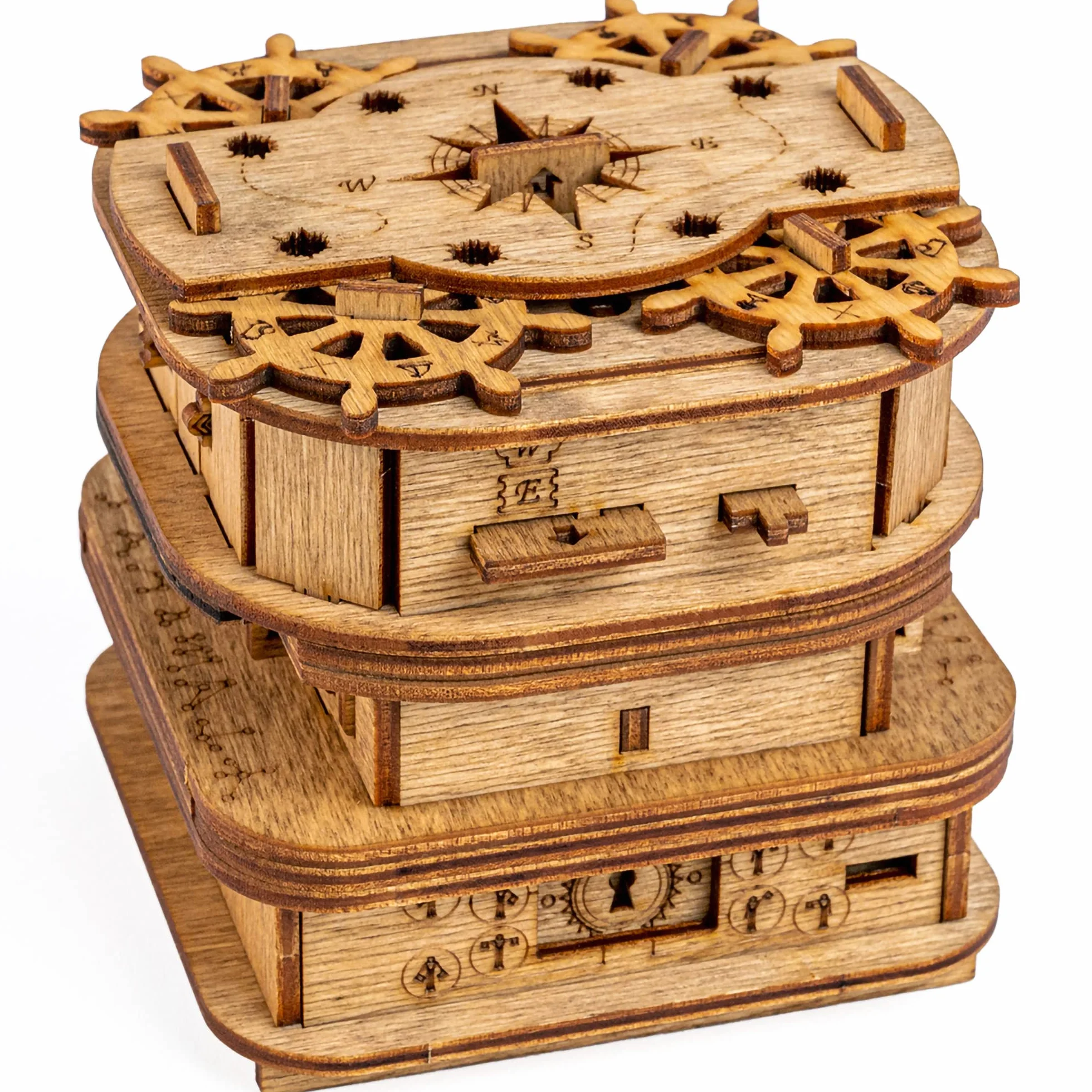 iDventure Cluebox - Davy Jones Locker - Escape Room gioco in legno - Scatola rompicapo a Labirinto - Scatola regalo - regalo fidanzato - puzzle 3D - iq puzzle rompicapo - regalo per lui