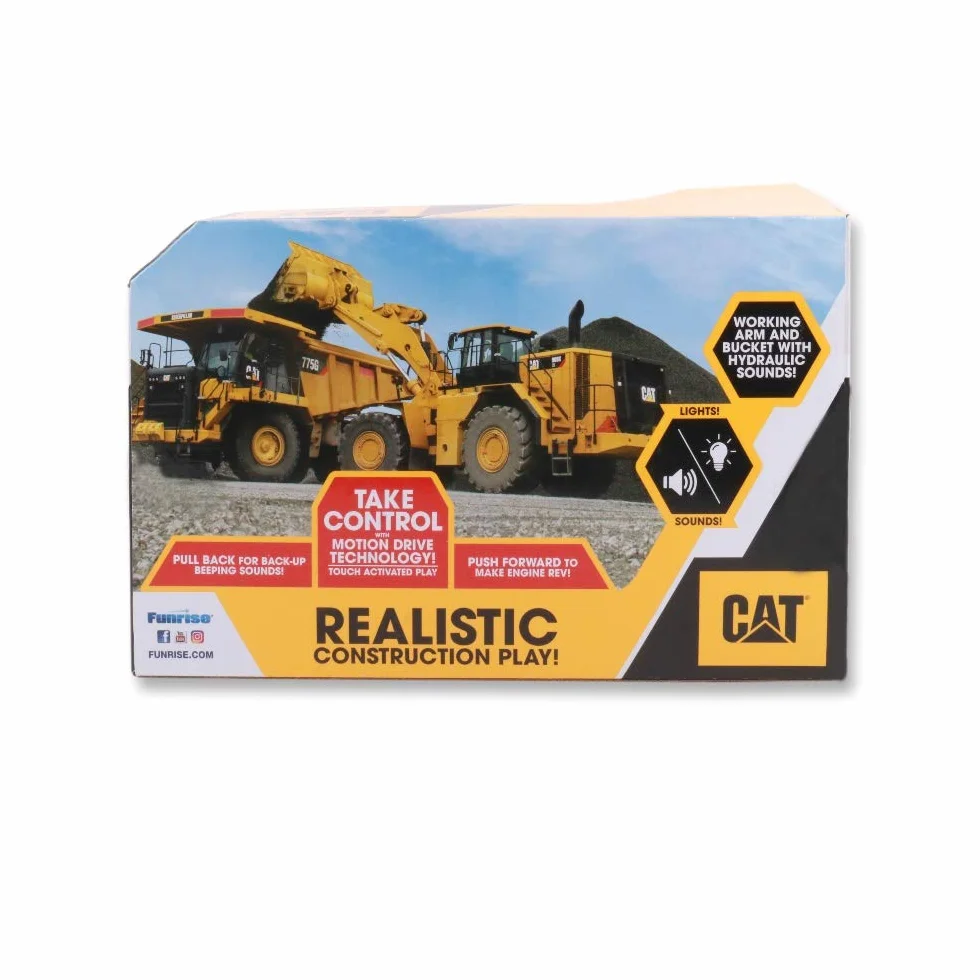 CatToysOfficial | Escavatore Giocattolo Power Haulers CAT Construction da 29,2 cm | Ruspa Giocattolo per Bambini con Luci e Suoni Realistici, Tecnologia Motion Drive | Giochi Bambini 3 Anni in Su