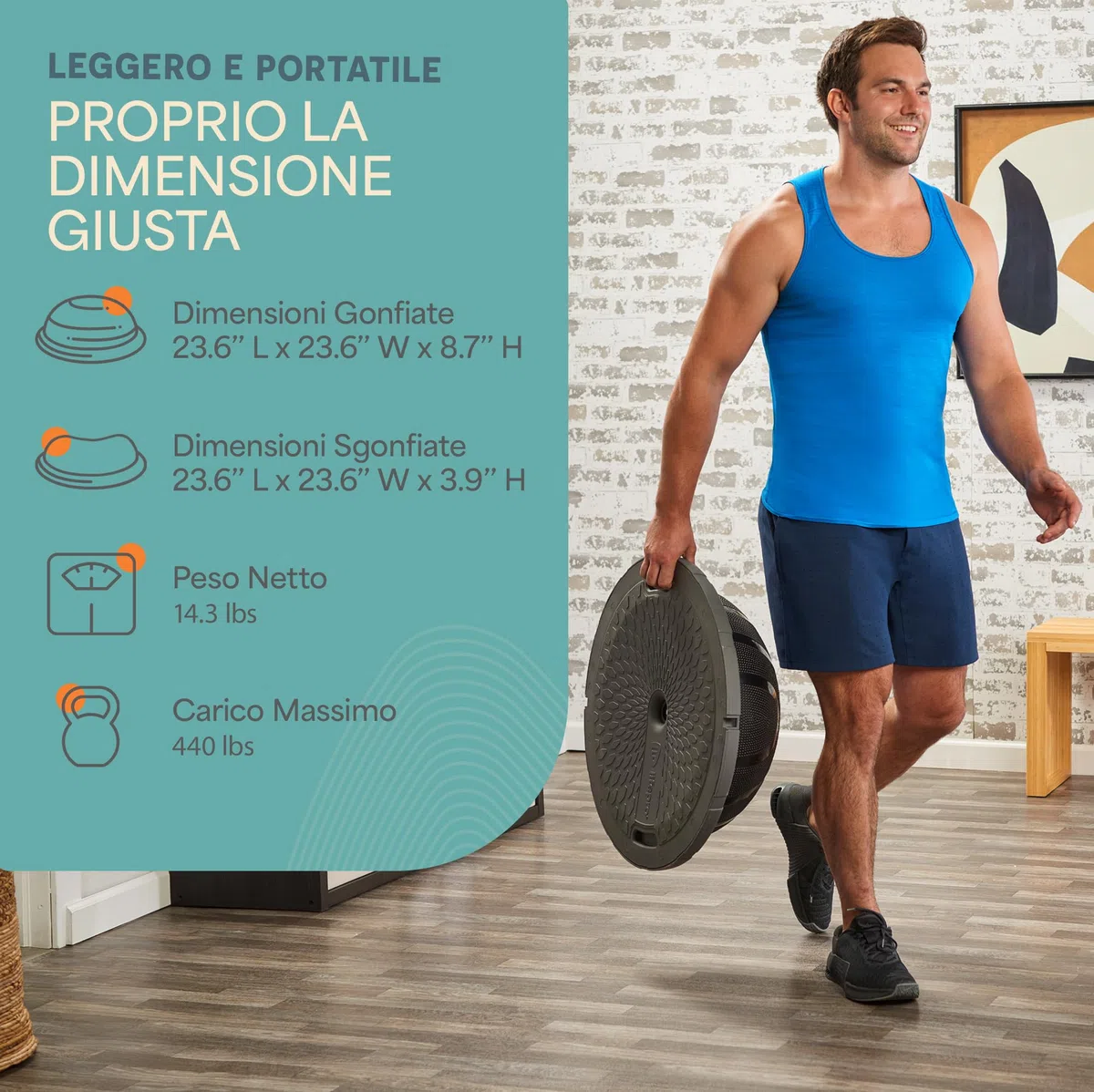 LifePro Palla da stabilità 200 kg Antiscivolo per Allenamenti Equilibrio