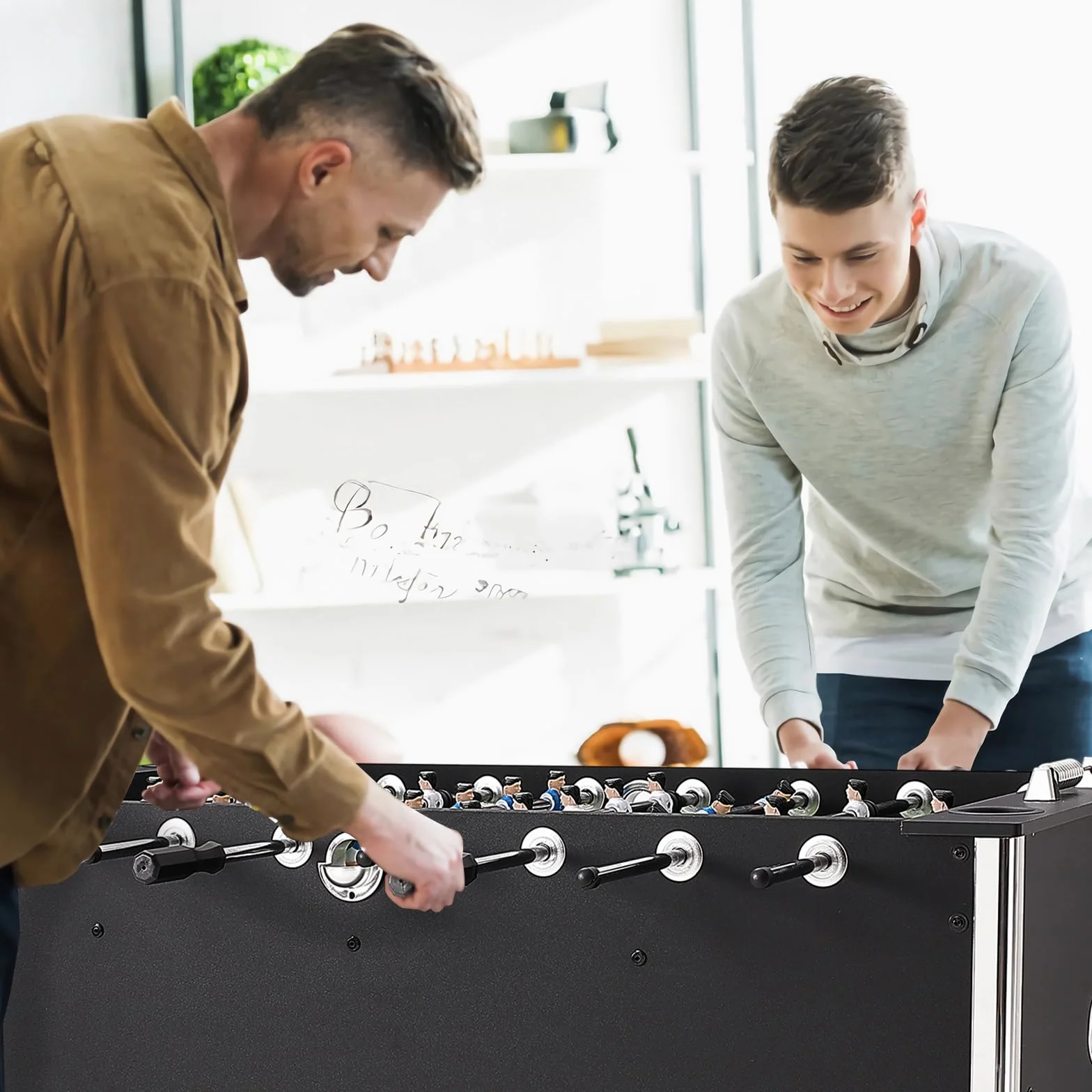 VEVOR Biliardino, Biliardino di Dimensioni Standard da 55 Pollici, Biliardino da Interno a grandezza naturale per Casa, Famiglia e Sala Giochi, Calcio con Set da Biliardino