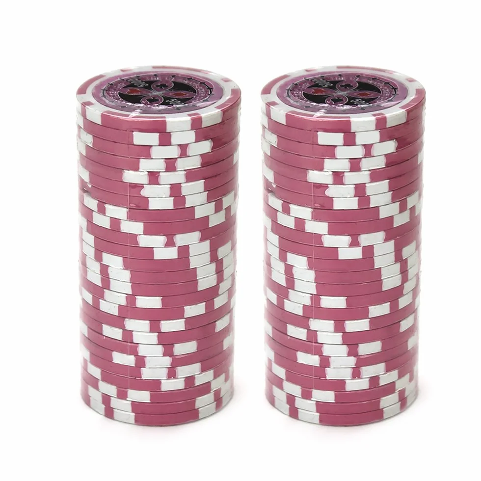Brybelly The Ultimate Poker Chip Holo Intarsio Pesante 14 Grammi Argilla composita – Confezione da 50