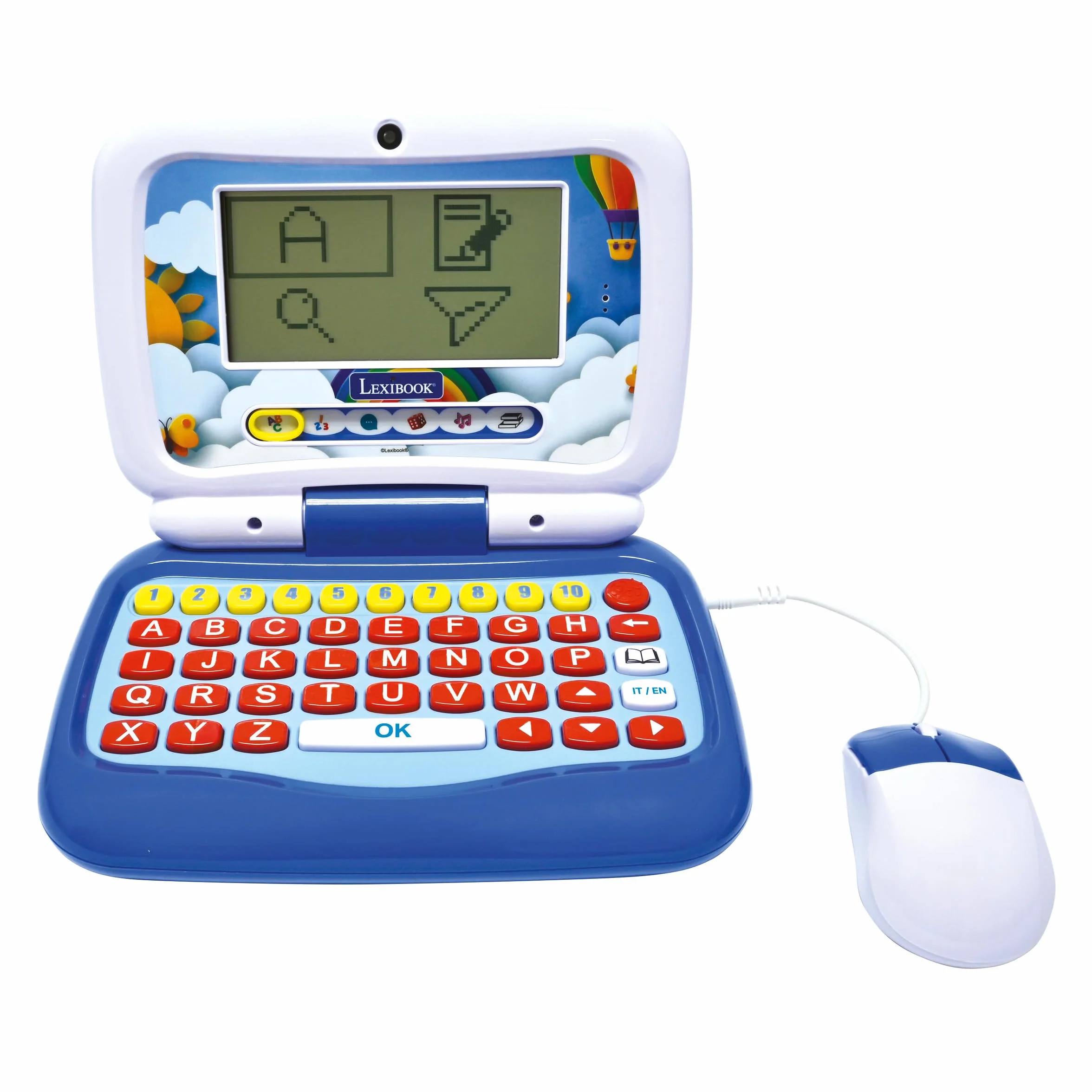Lexibook, Computer Educativo Bilingue Inglese/Italiano, 40 attività, Metodo Sillabico e Ludico, 3 Storie Animate, Tastiera e Mouse Realistici, JC398i5