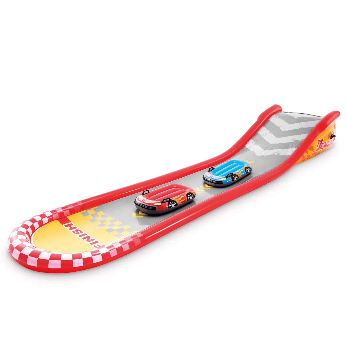 Intex 57167Ep Pista Gonfiabile Acquascivolo con 2 Piloti Auto da Surf e Spruzzatore Integrato per Bambini 6+