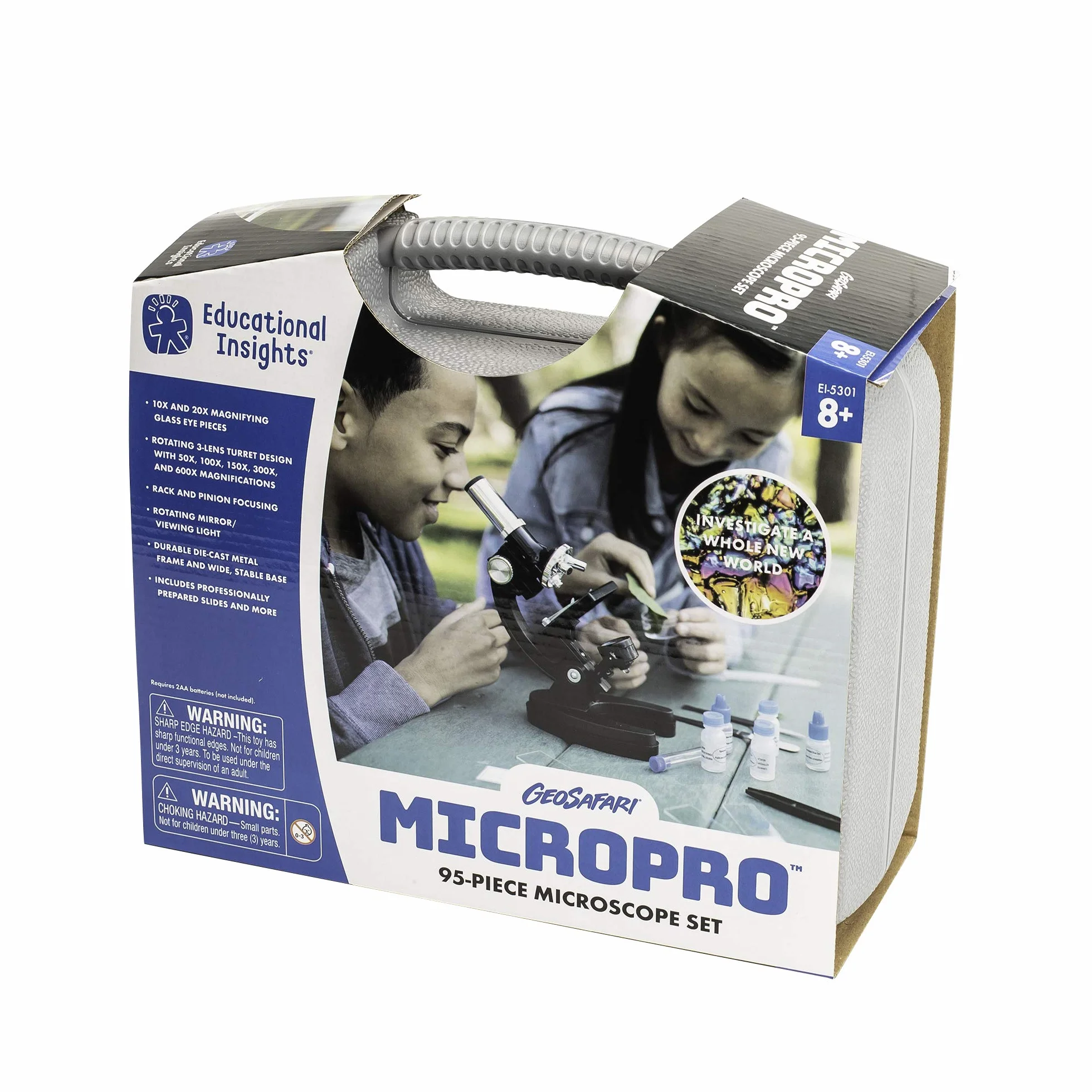 Learning Resources Set per microscopio con 95 pezzi Geosafari MicroPro