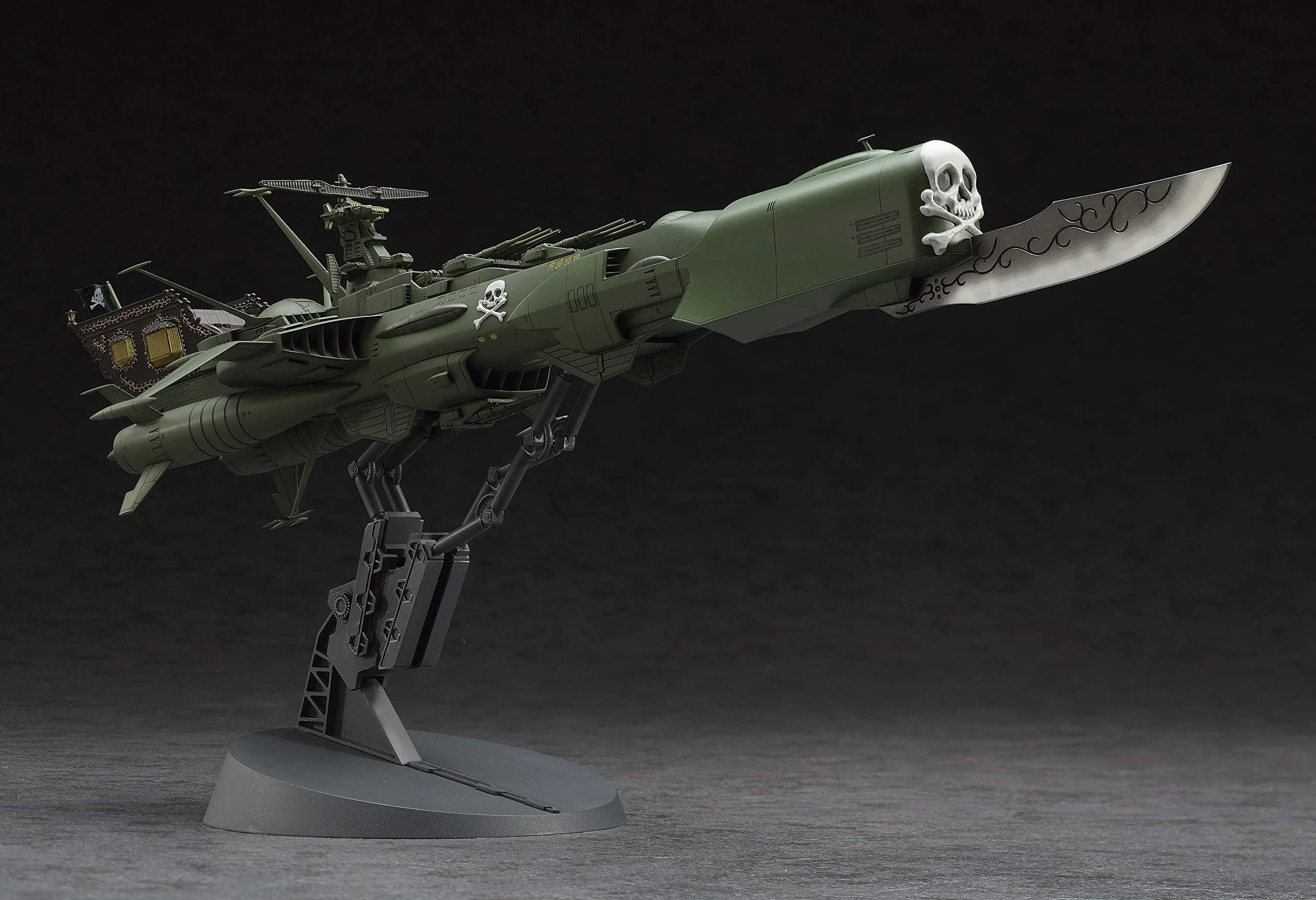Modello ARCADIA "CLASSIC" VERDE di CAPITAN HARLOCK Kit Montaggio Scala 1:1500 Hasegawa CW05