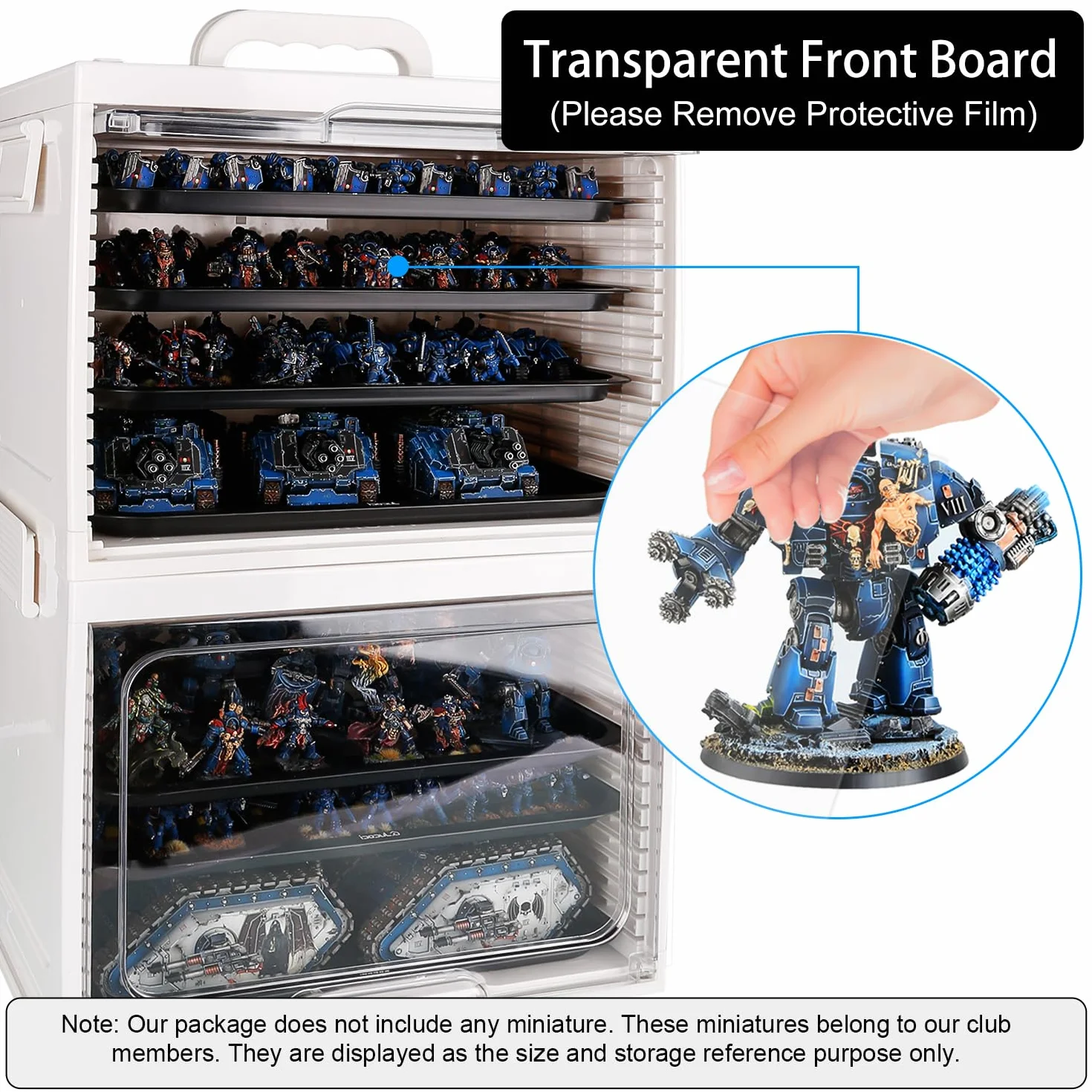 Jucoci Custodia per Miniature Custodia da Trasporto per Miniature (Set da 2 PEZZI)