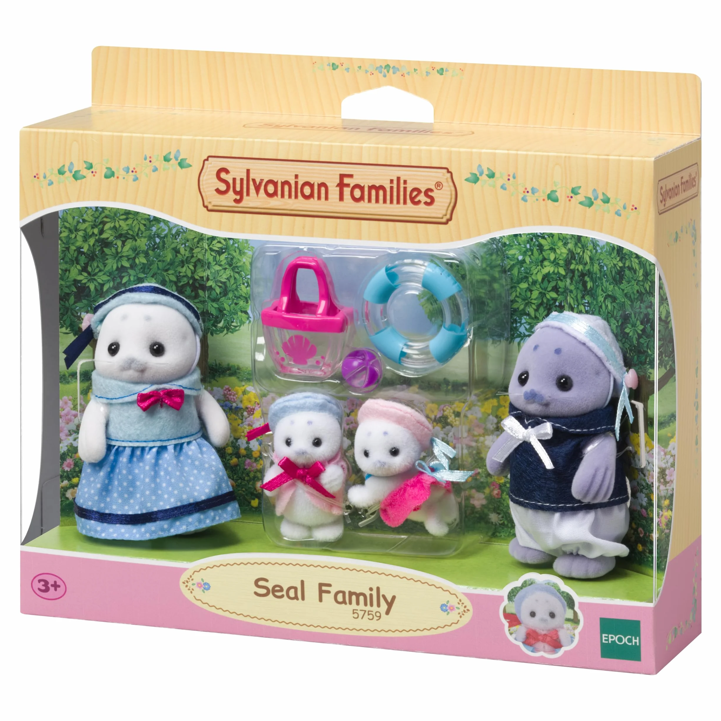 Sylvanian Families - 5759 Famiglia Foca - Set da gioco per case delle bambole