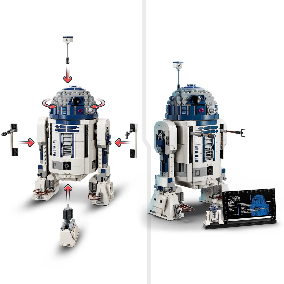 LEGO Star Wars 75379 R2-D2 - Giocattolo da Costruire - Figura di Droide da Esposizione con Testa Rotante, Periscopio e Strumenti - Incl. una Minifigure di Darth Malek - Regalo per Bambini da 10 Anni