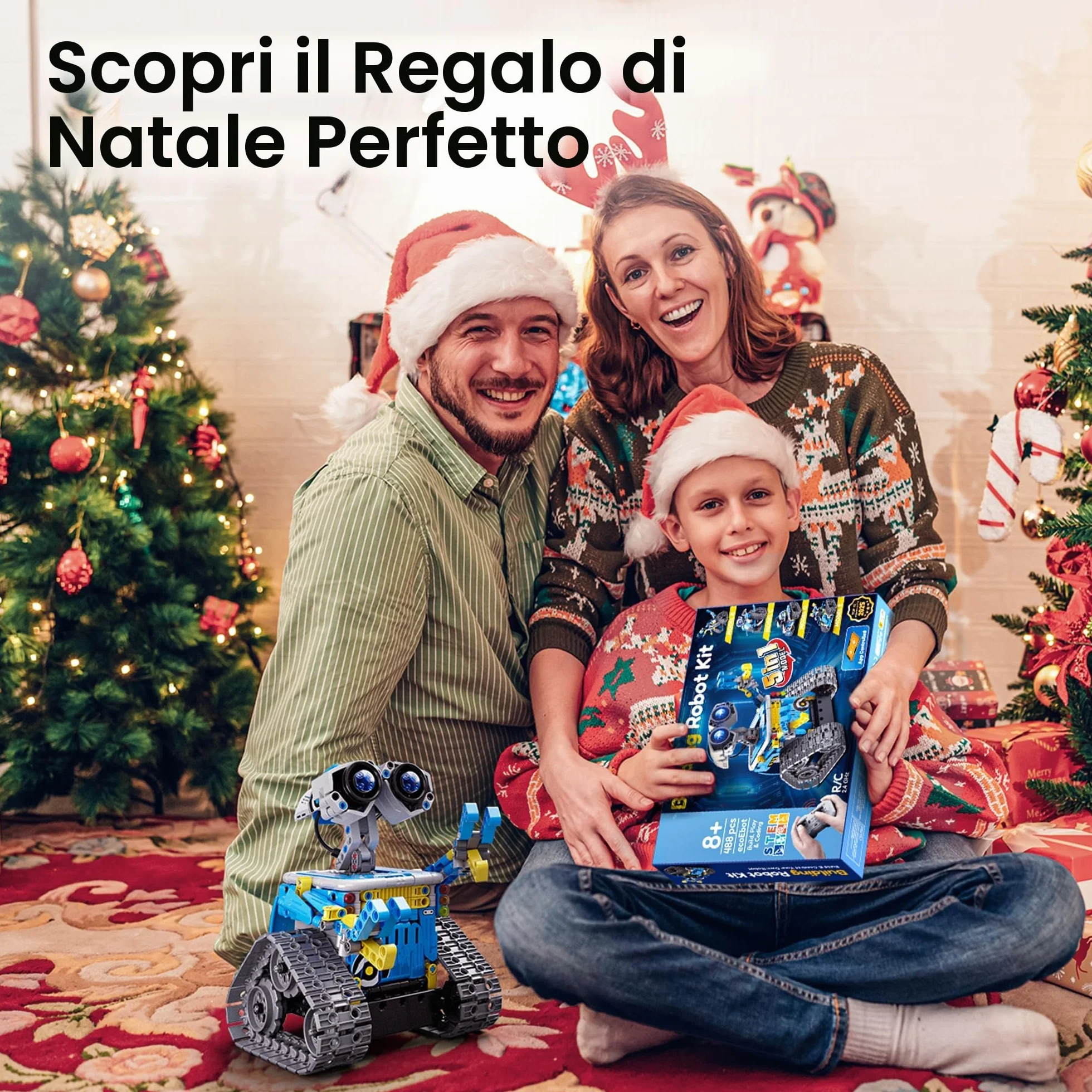 VEPOWER Technic Robot Telecomandati per Bambini,5 in 1 STEM RC Giocattoli da Costruzione con app programmabile, Regalo Educativo per Ragazzi e Ragazze Dagli 6 ai 12 anni (488 pezzi)