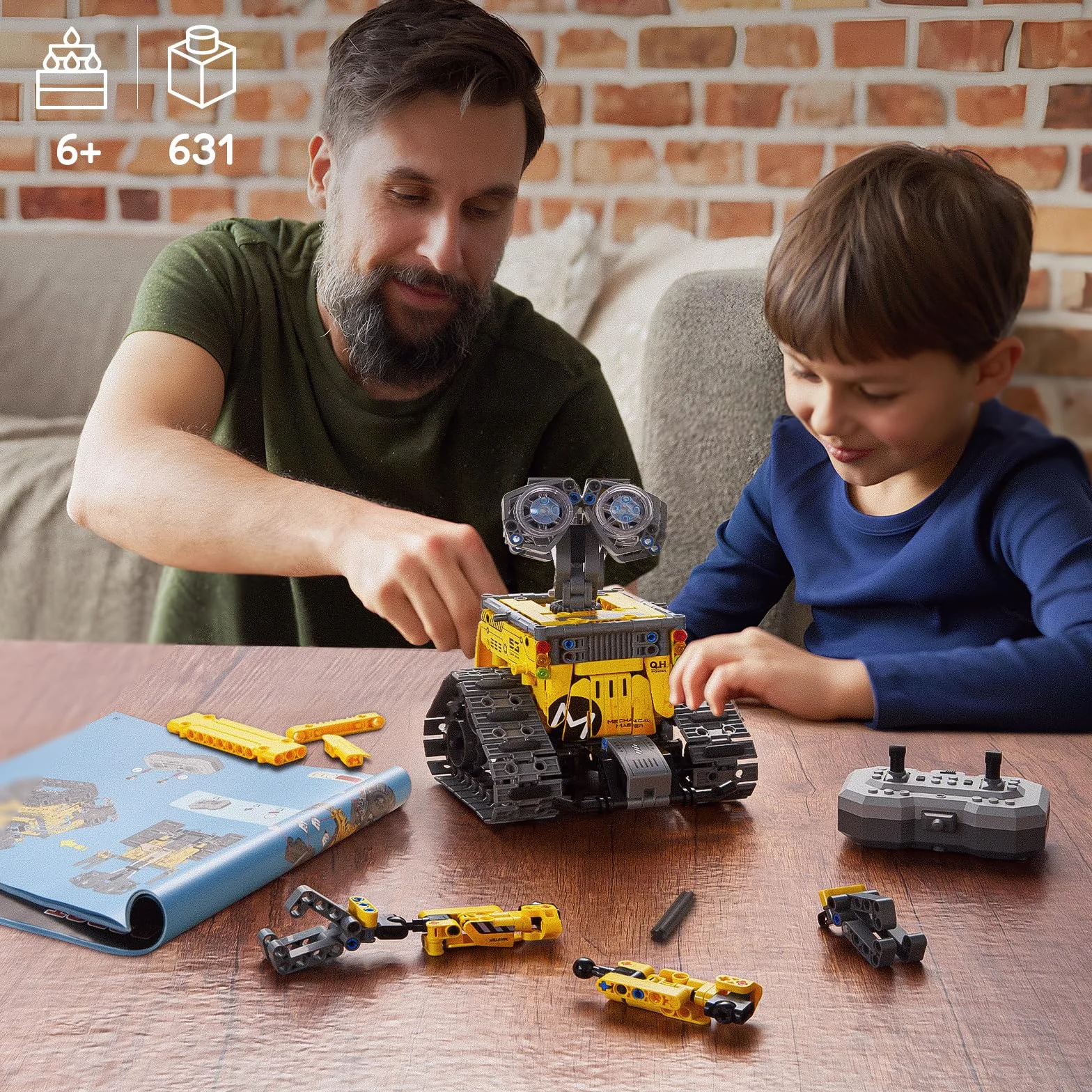 IKUPER Robot per Bambini Ragazzi dai 6 ai 12 Anni, Set Robotico Programmabile 6 in 1 con App e Telecomando, Natale e compleanni (631 Pezzi) | Set robotico telecomandato e programmabile, regalo per bambini dagli 8 anni in su