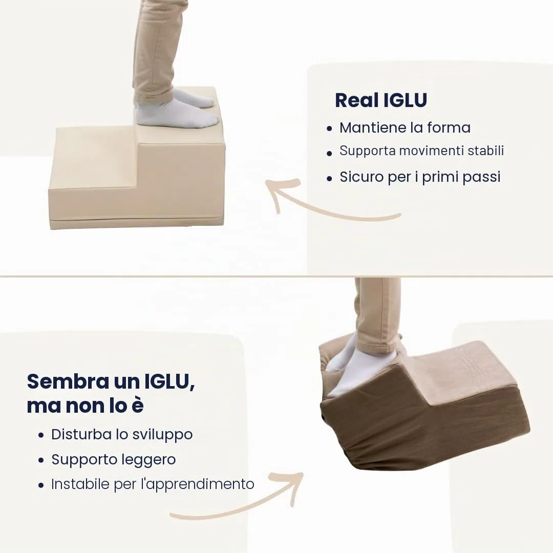 IGLU Soft Play Discoverer 7 XL Cubi Psicomotricità Blocchi per Bambini in Schiuma Set da Gioco 1 anno Montessori 12+ mesi Pastel Sea
