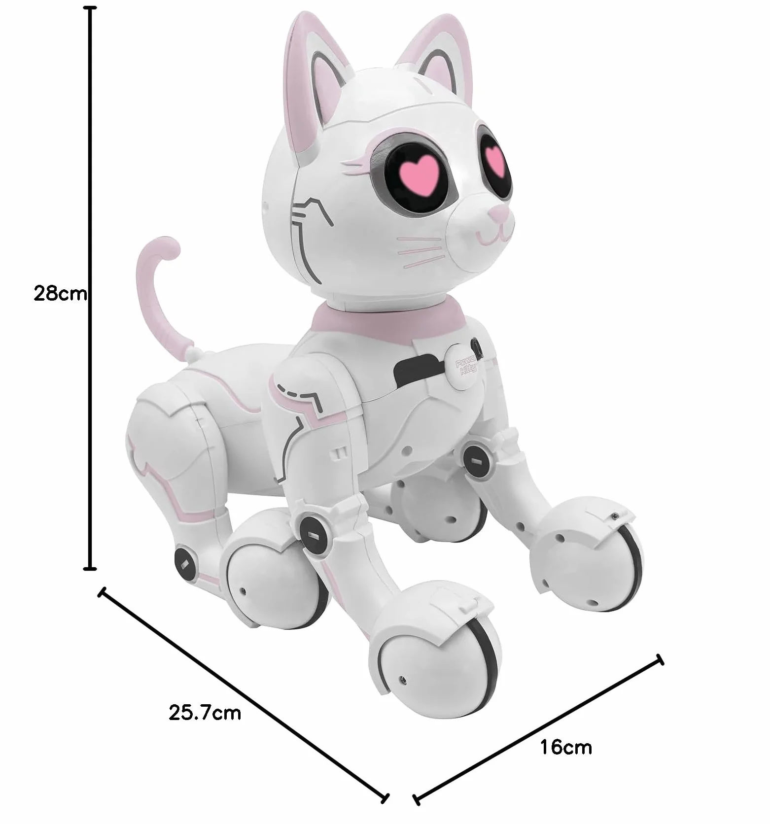 Lexibook - Power Kitty® - Gatto robot telecomandato, robot intelligente programmabile, luce, suono, bianco/rosa - KITTY01