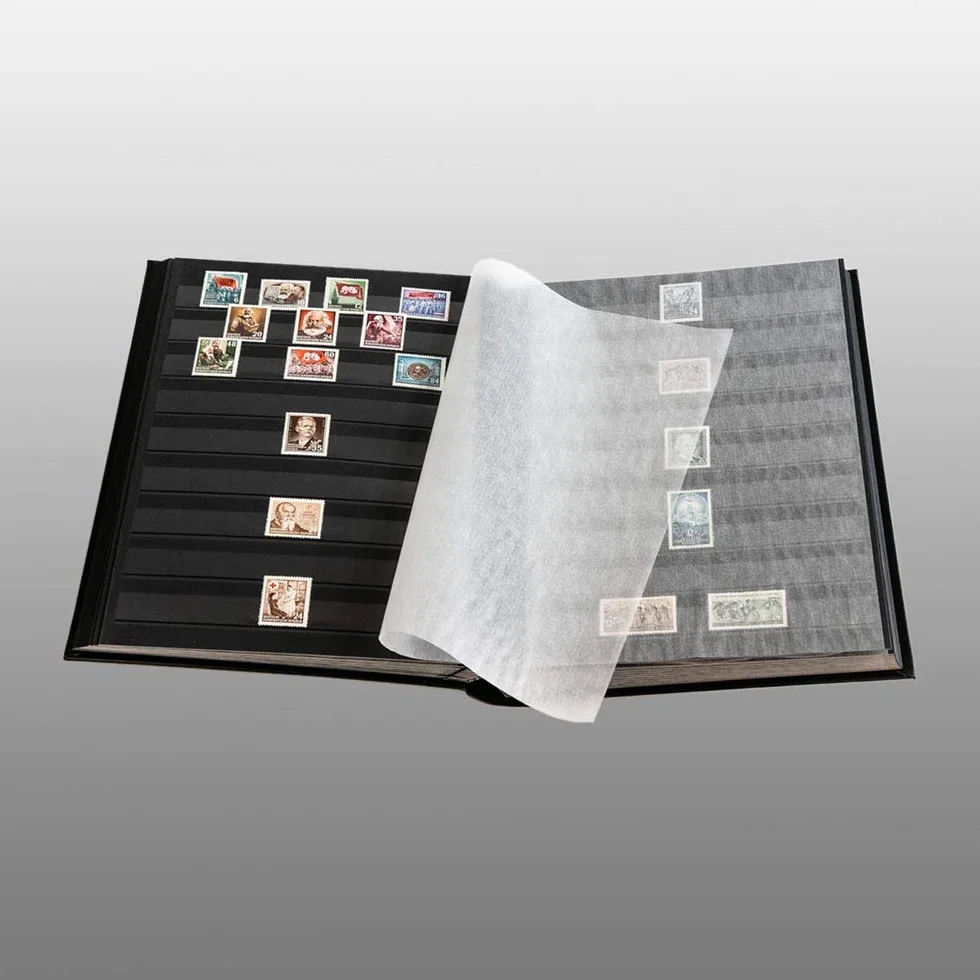 Prophila Leuchtturm classificatori 60 pagina pagine nere, blu colori