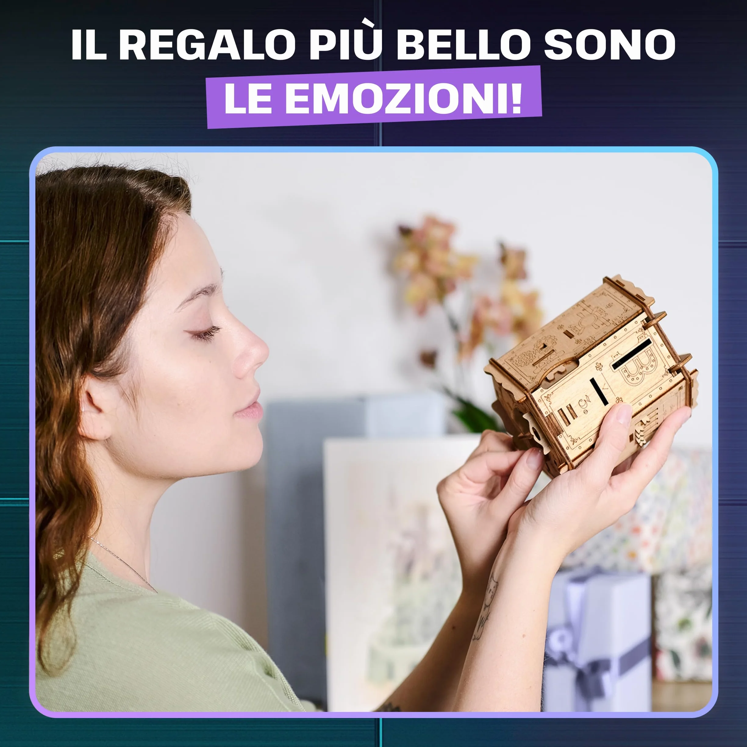 ESC WELT Fort Knox Box PRO - Puzzle 3d in Legno - Pasqua Rompicapo in Legno Difficile - Escape Room Gioco da Tavolo -Scatola Segreta Rompicapo con Scompartimento Nascosto - Giochi di Logica per Adulti