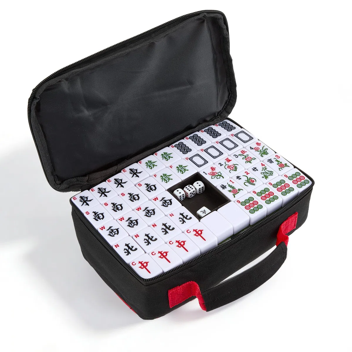 Mahjong grande Set cinese 146 pezzi 3x2,25 cm custodia da viaggio