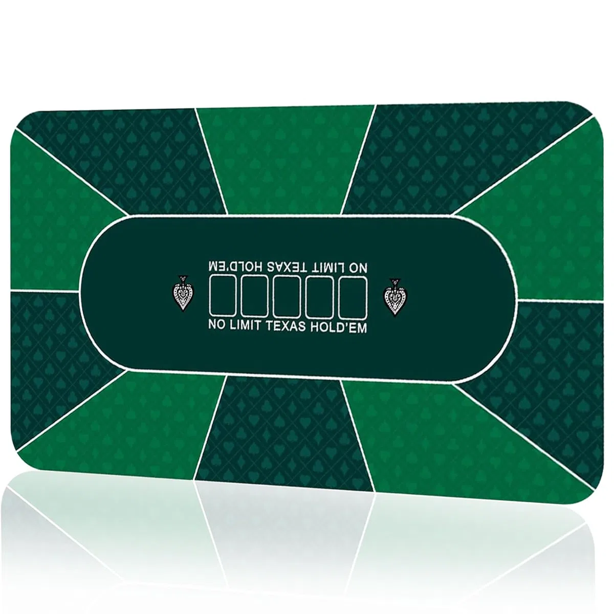 Tappetino da poker professionale 120x60 cm 8-10 giocatori portatile in gomma con borsa