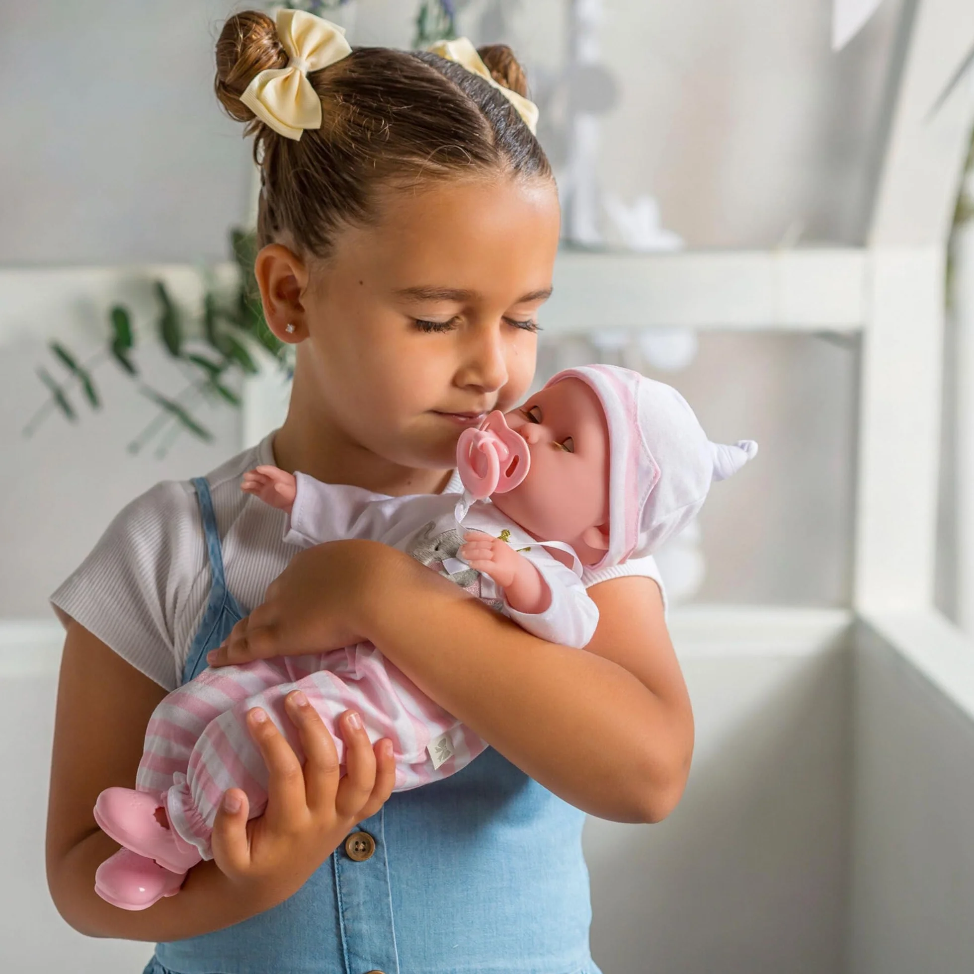 JC TOYS – Berenguer Boutique Bambola neonato naturale, 38 cm, corpo morbido, con accessori Il vestito può cambiare