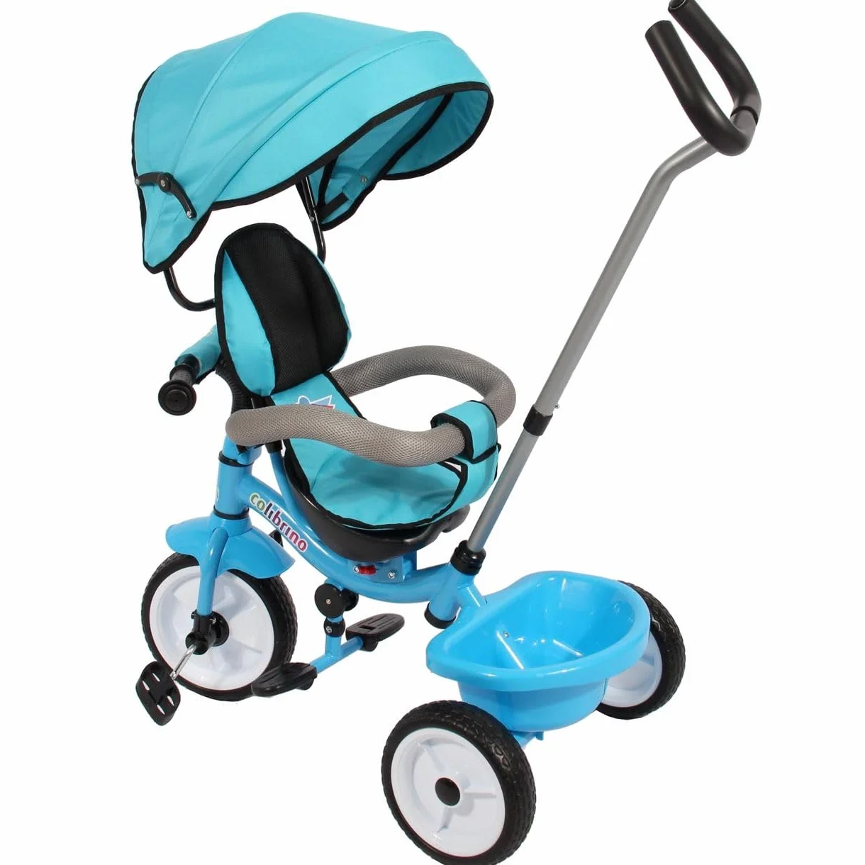 Colibrì Triciclo Bambini 1 anno Passeggino Fronte Mamma e Strada Leggero | Treciclo Regolabile Bimbo Bimba 9 mesi Colibrino Blu