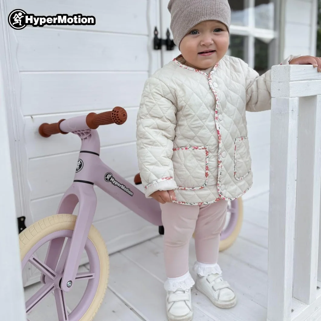HyperMotion Marcelo Bicicletta Senza Pedali Balance Bike 12 Pollici con Ruote PU Antiforatura, Sella Regolabile e Bloccasterzo, per Bambini da 18 Mesi, Resistente fino a 50 Kg, Montaggio Facile, Rosa