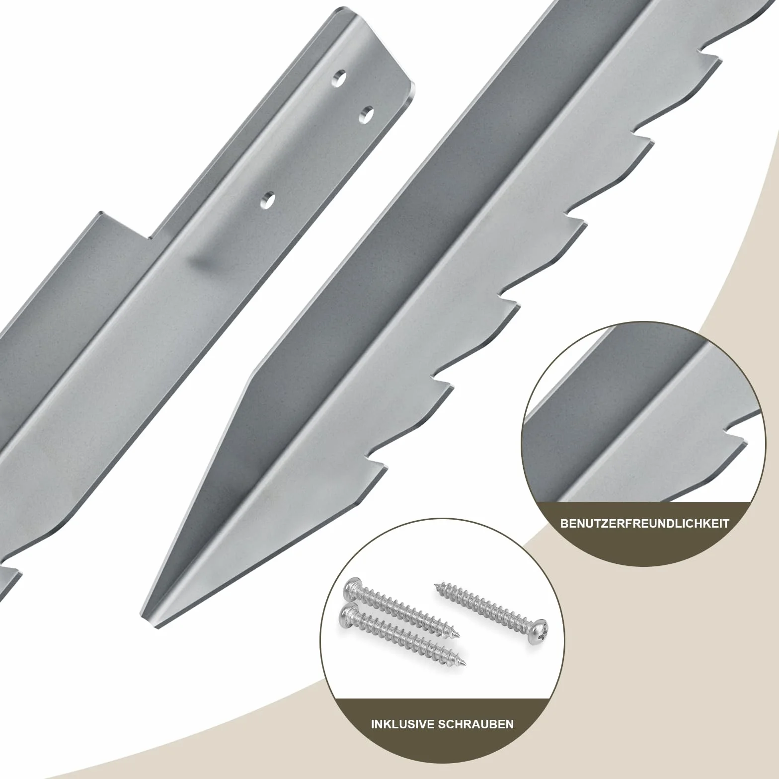 4 Ancoraggi a Pavimento per Altalena Ancoraggio da Giardino Ancoraggi per Altalena Resistenti all'usura, Antivento,Ancoraggio a Terra per Altalena per Bambini,420 mm